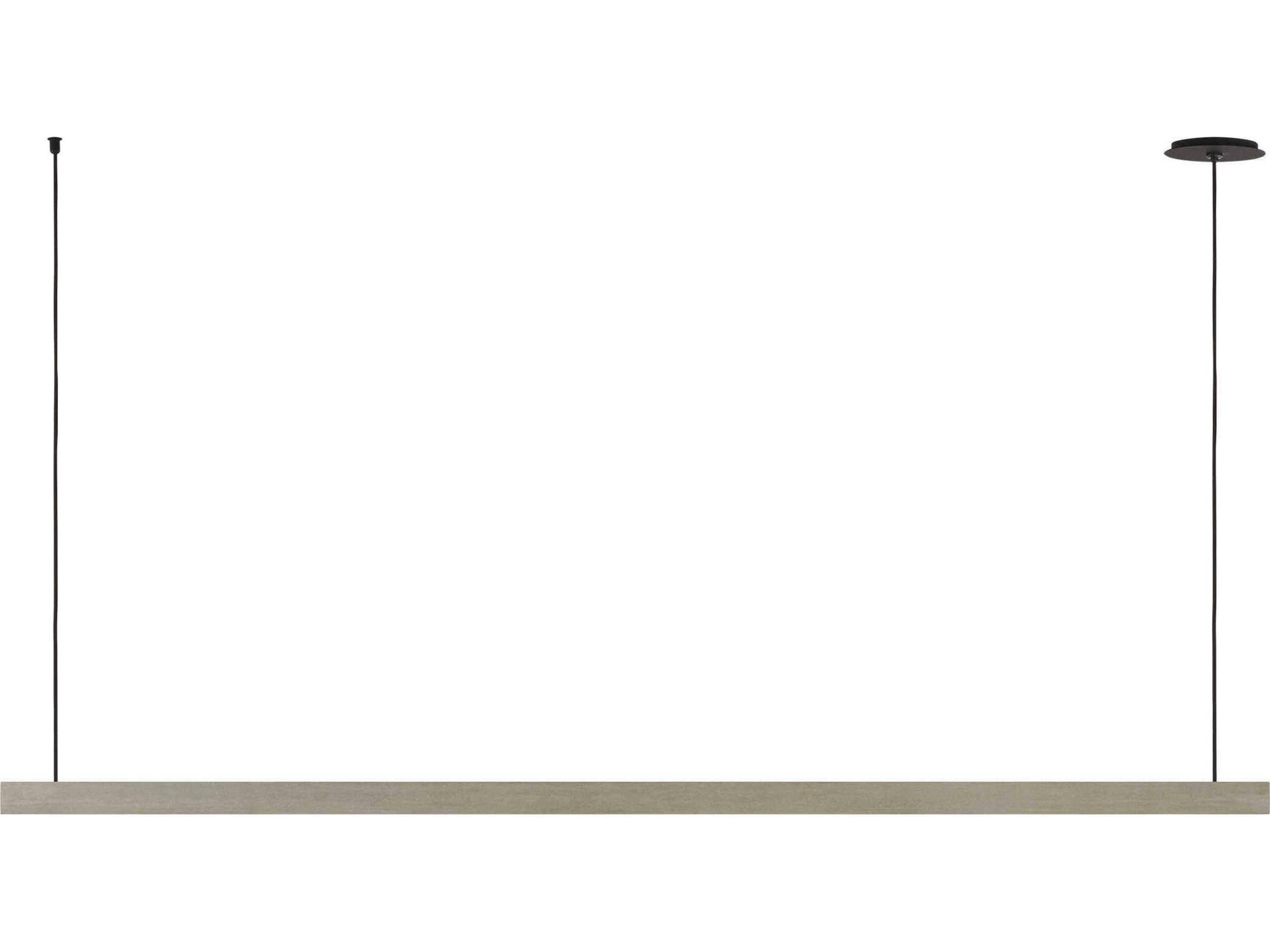 Visual Comfort Modern Lino 1-Light Honed Concrete Gray Linear Island Pendant