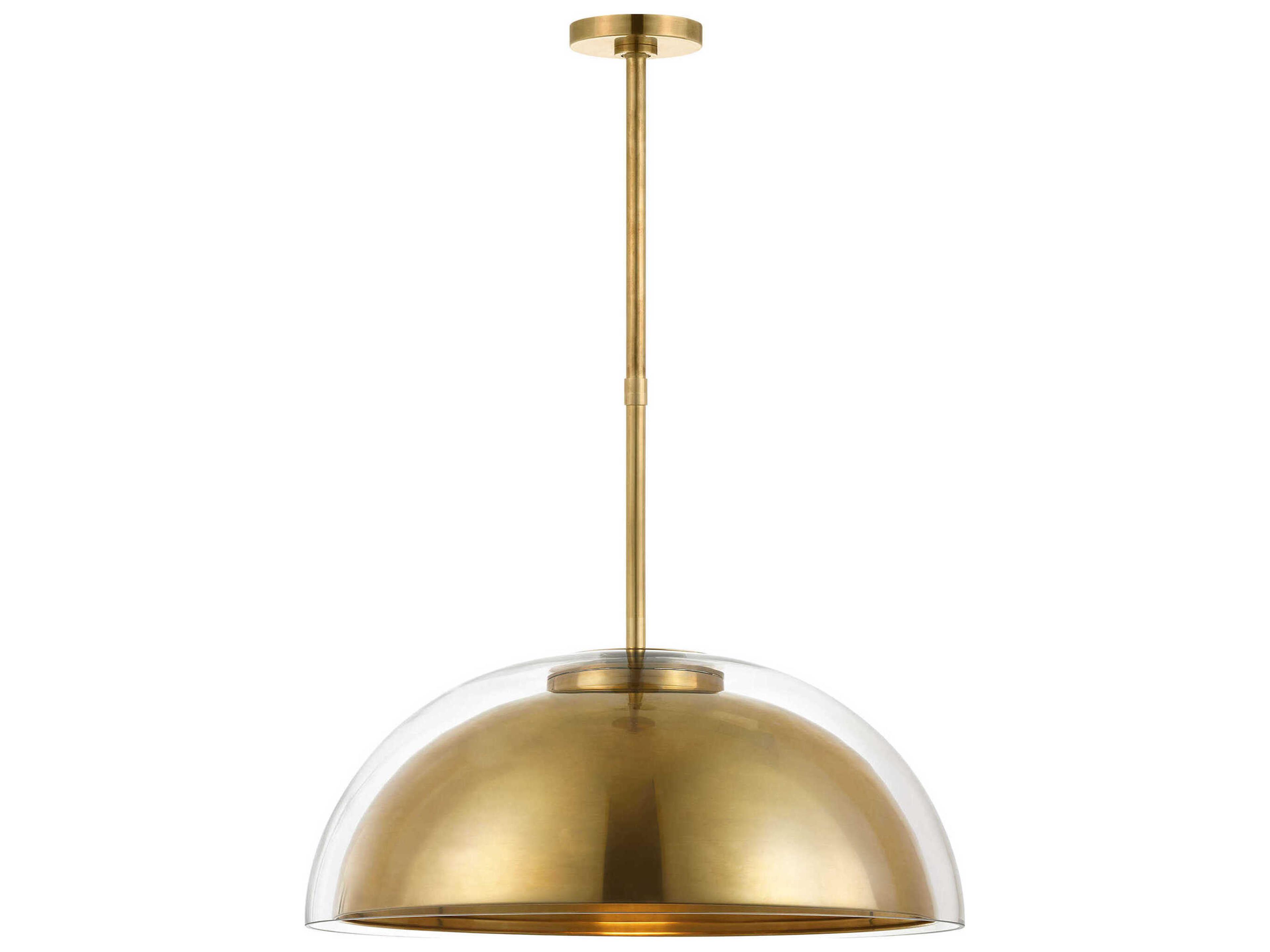 Lusi 1-Light Brass Dome Pendant
