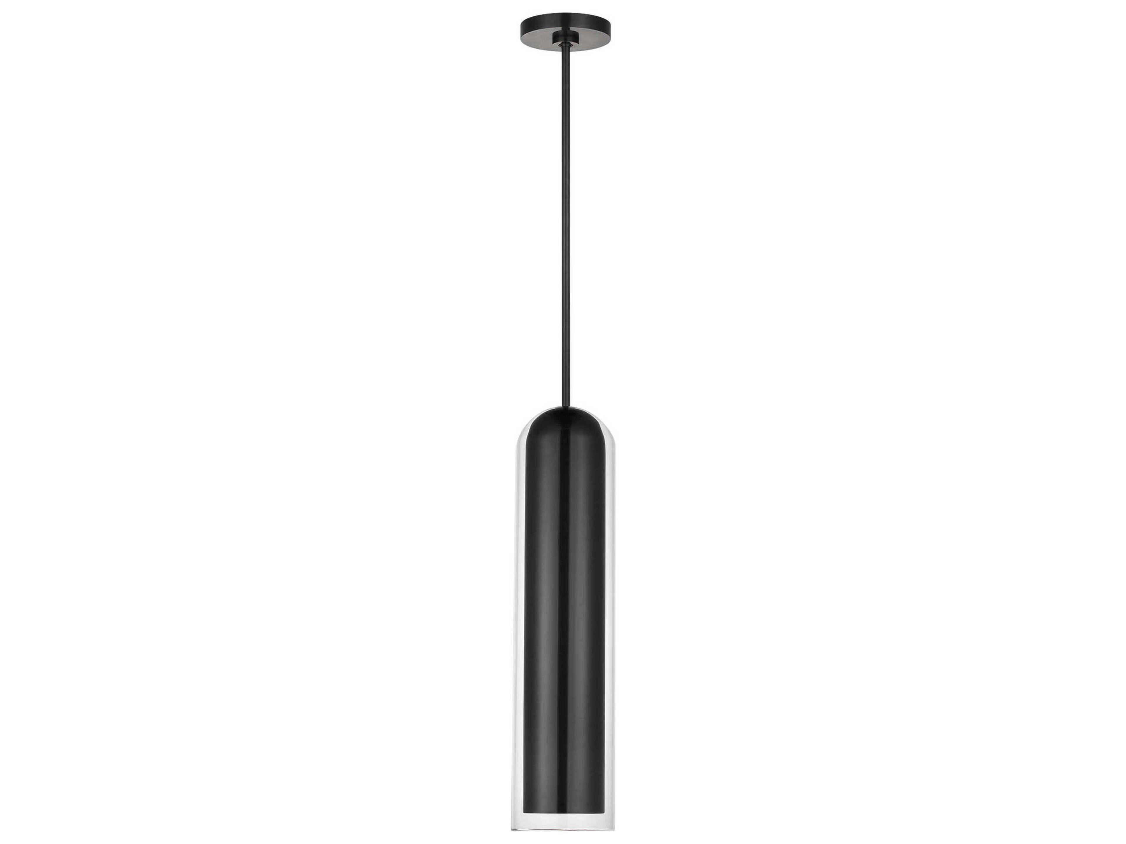 Visual Comfort Modern Tala 1-Light Bronze Cylinder Linear Mini Pendant