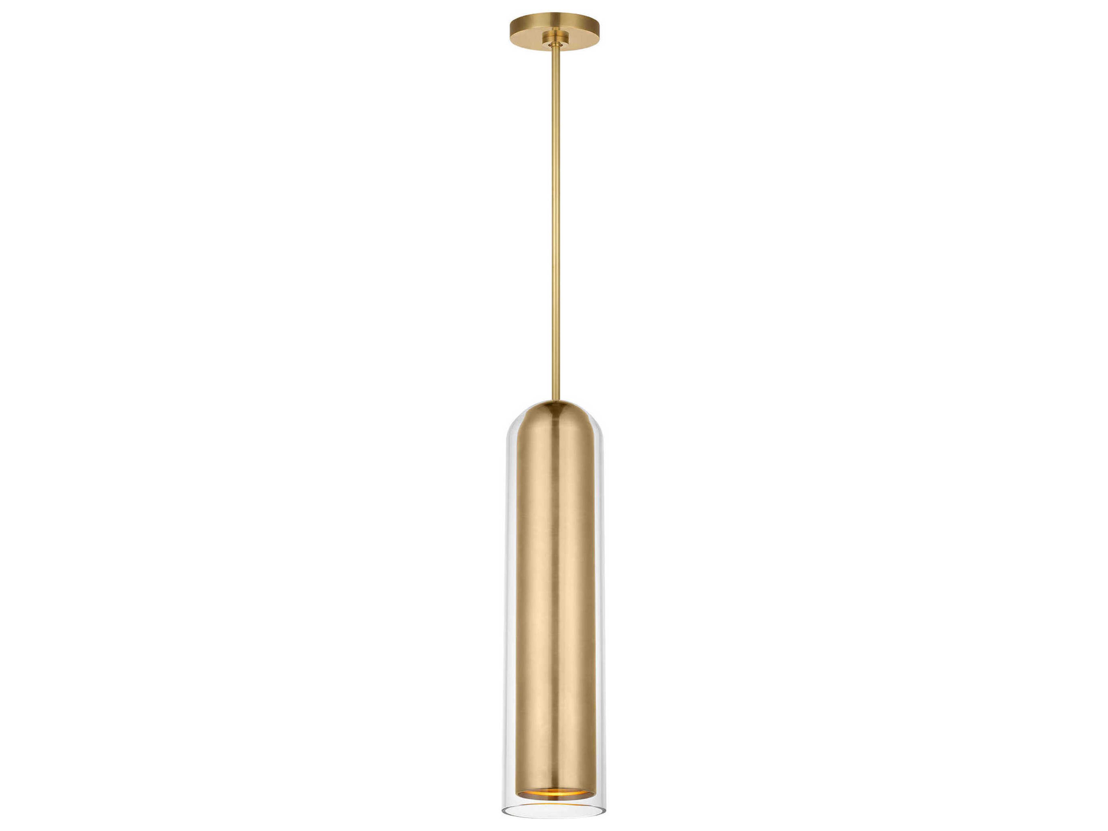 Tala 1-Light Brass Cylinder Linear Mini Pendant