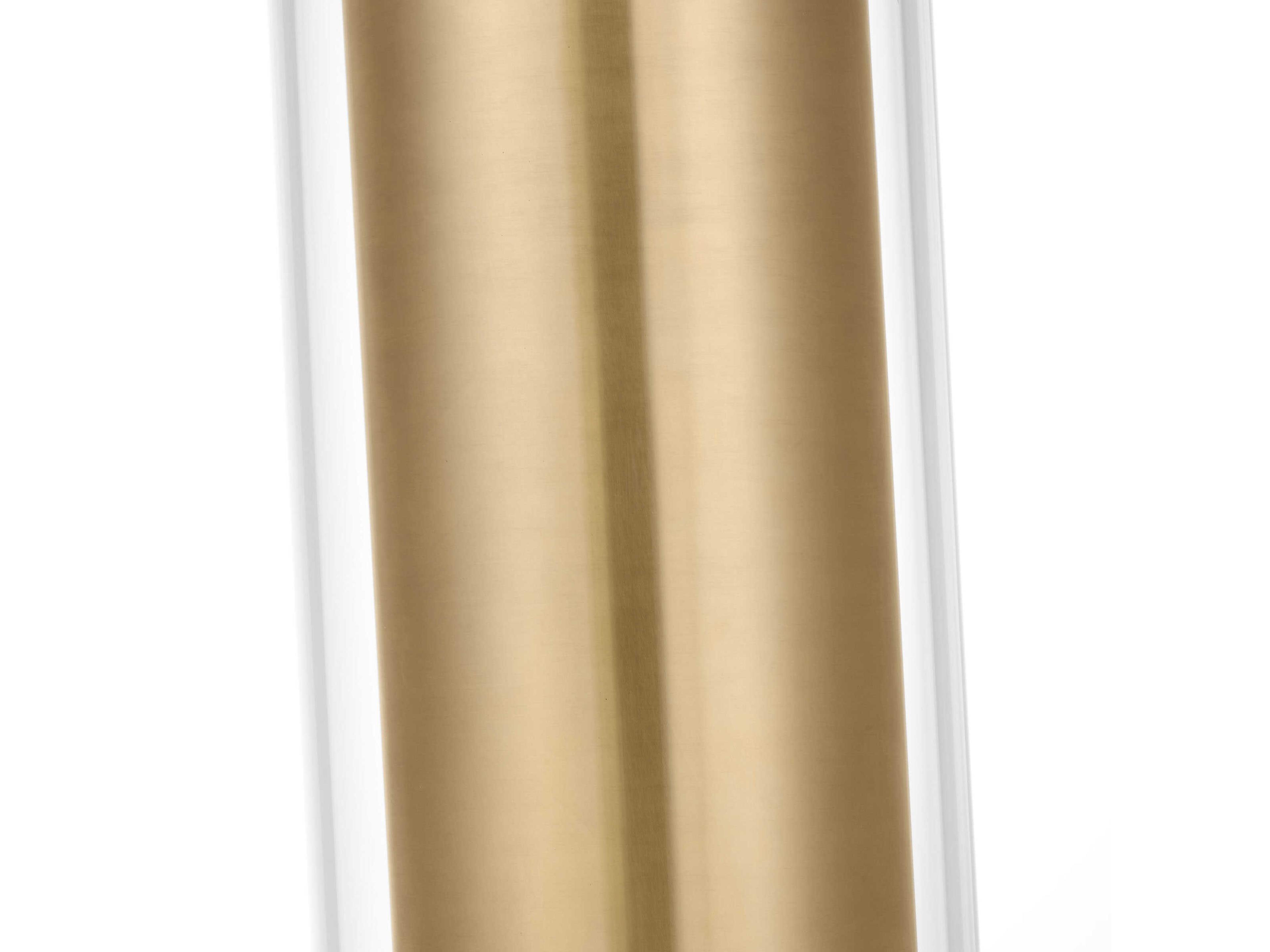 Visual Comfort Modern Tala 1-Light Brass Cylinder Linear Mini Pendant