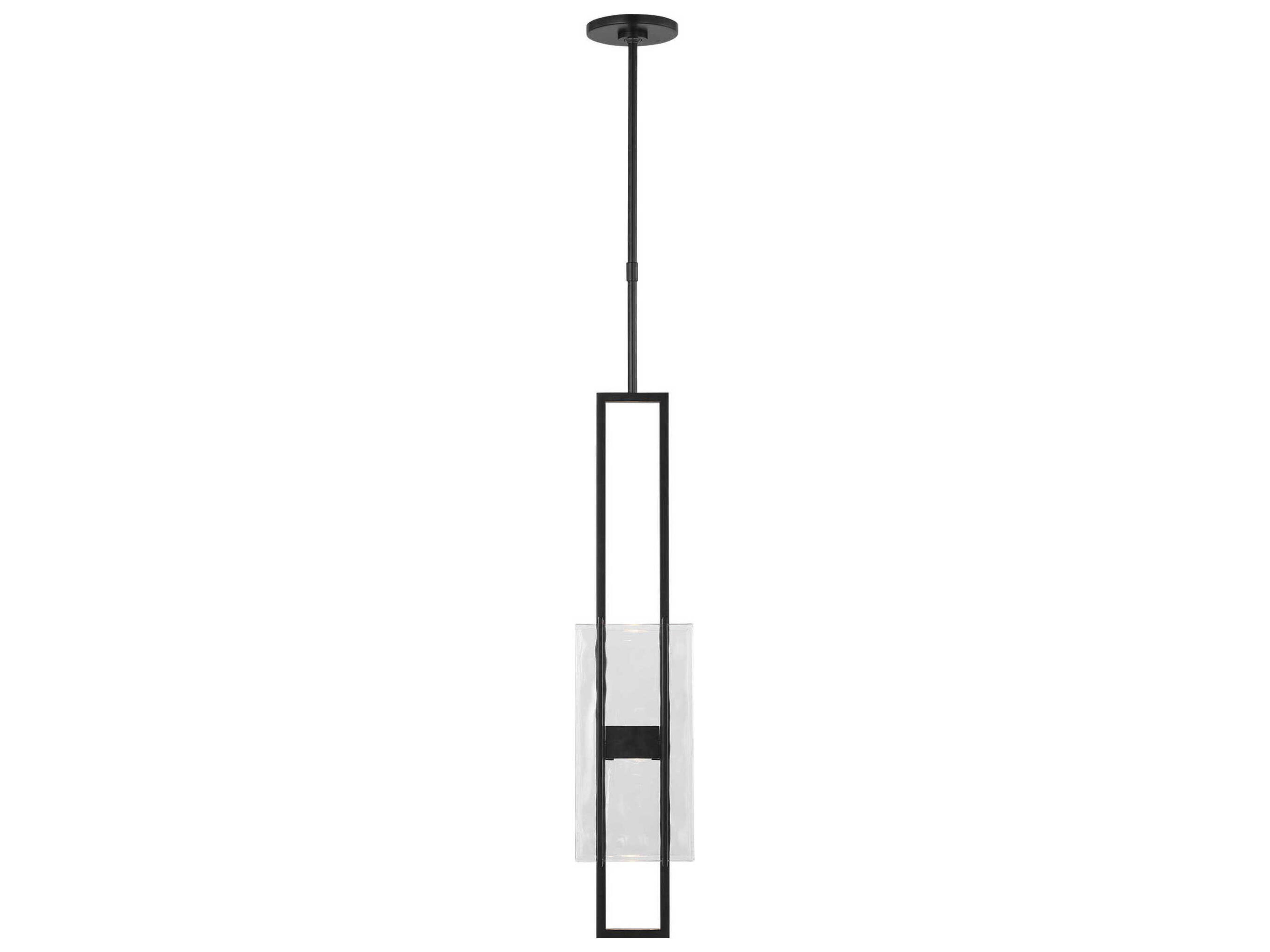 Duelle 1-Light Nightshade Black Geometric Linear Mini Pendant