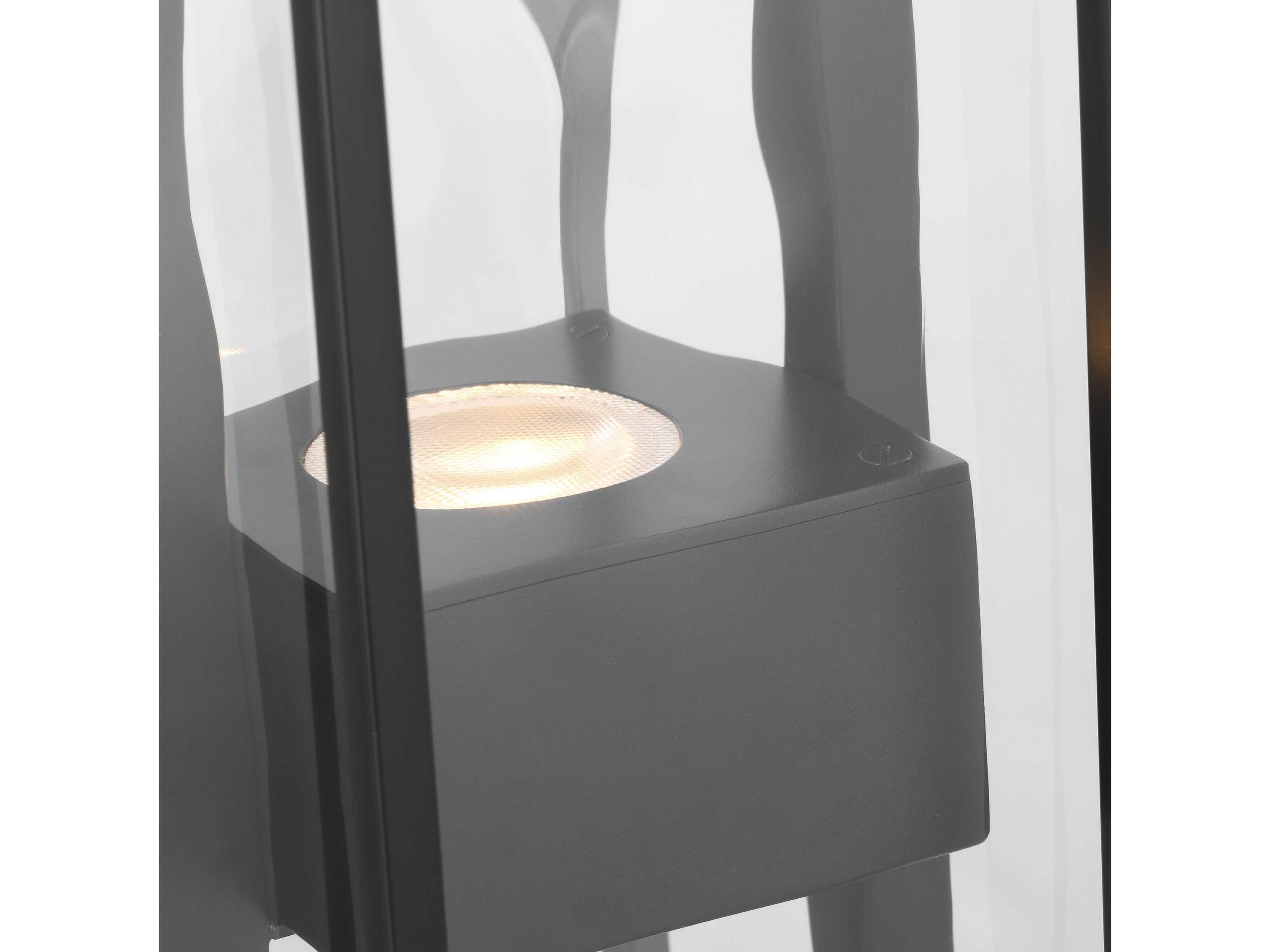 Visual Comfort Modern Duelle 1-Light Nightshade Black Geometric Linear Mini Pendant