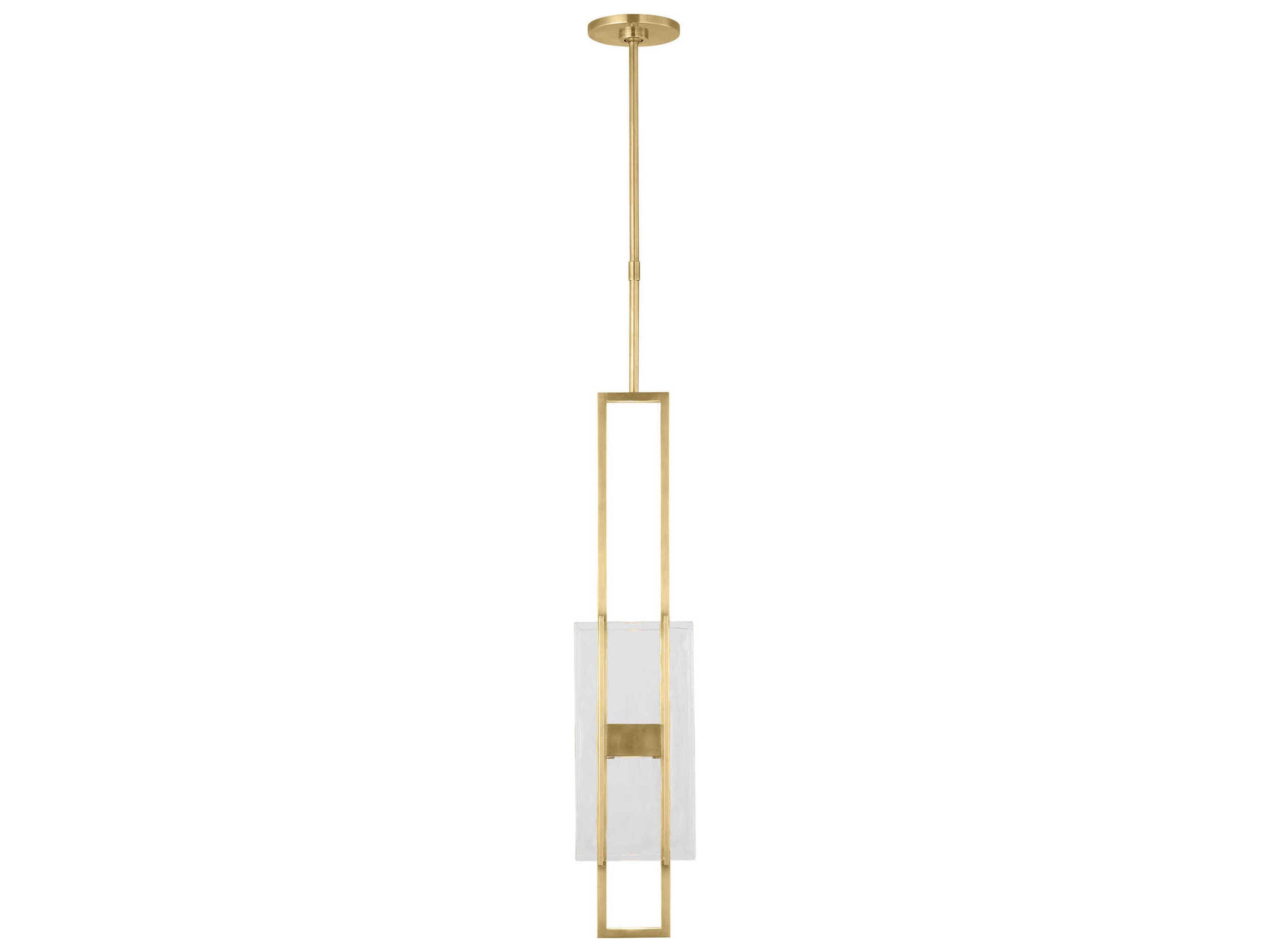 Duelle 1-Light Brass Geometric Linear Mini Pendant