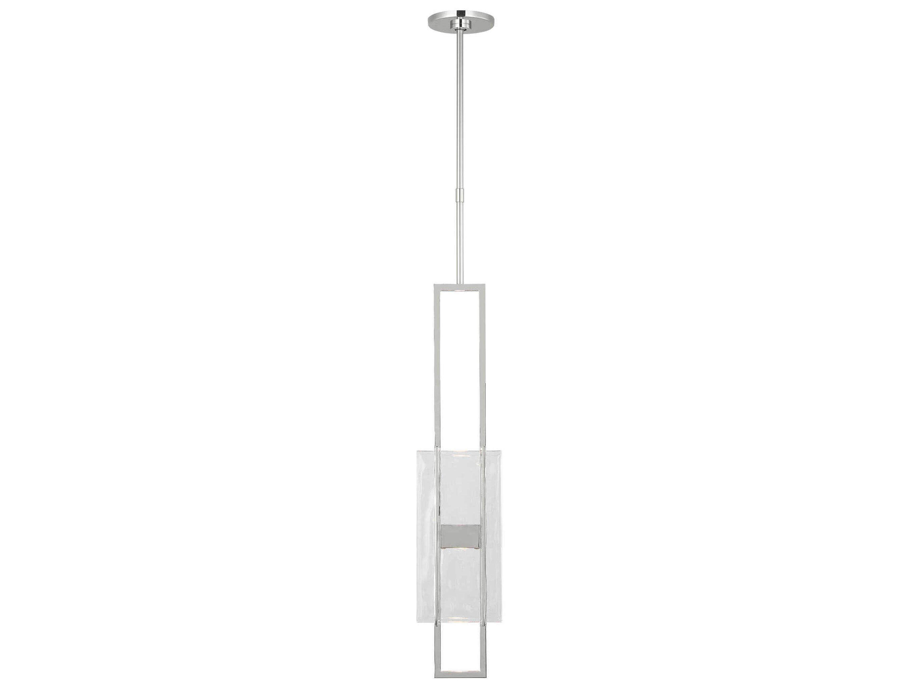 Duelle 1-Light Polished Nickel Geometric Linear Mini Pendant