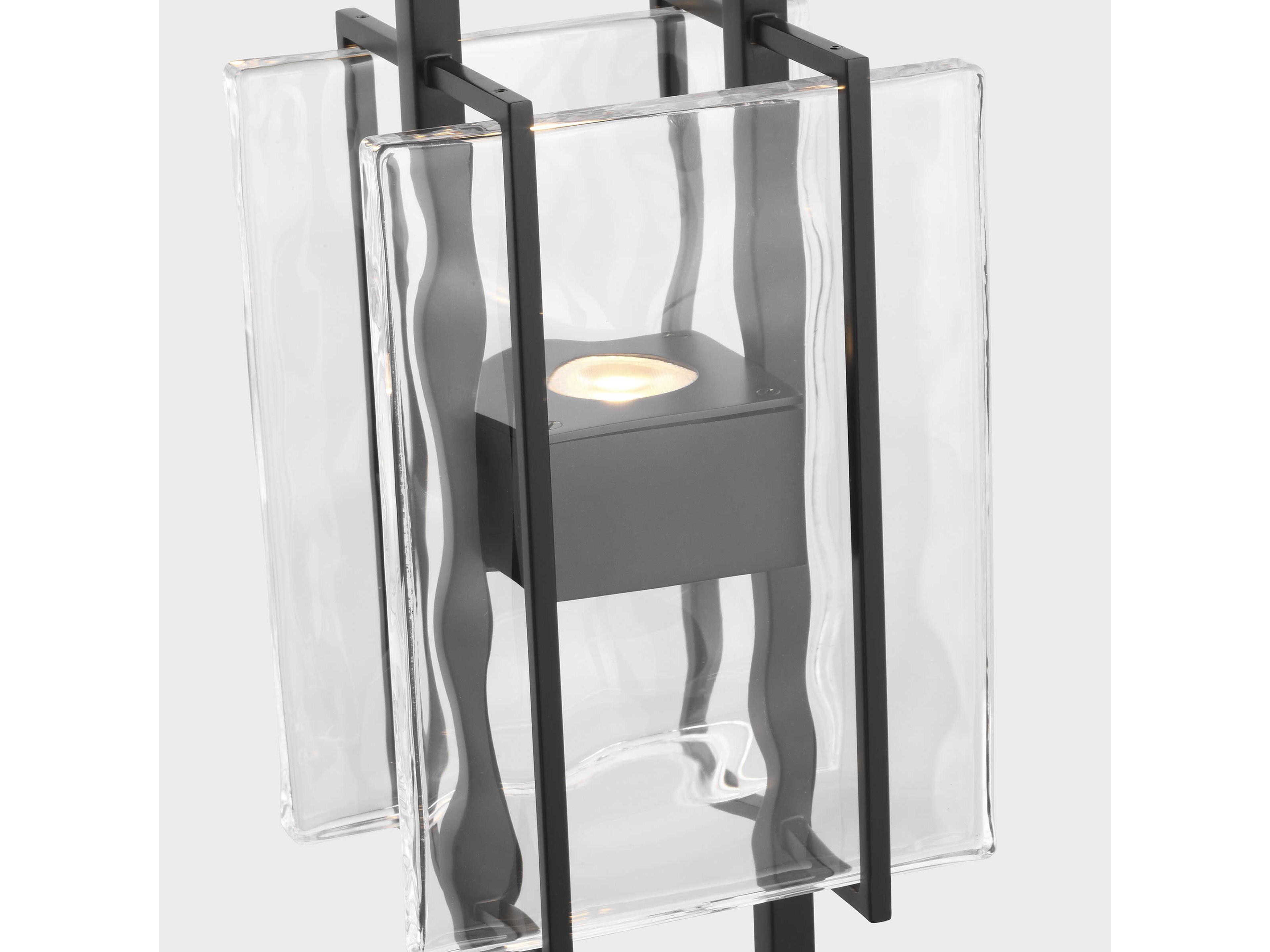 Visual Comfort Modern Duelle 1-Light Nightshade Black Geometric Linear Mini Pendant