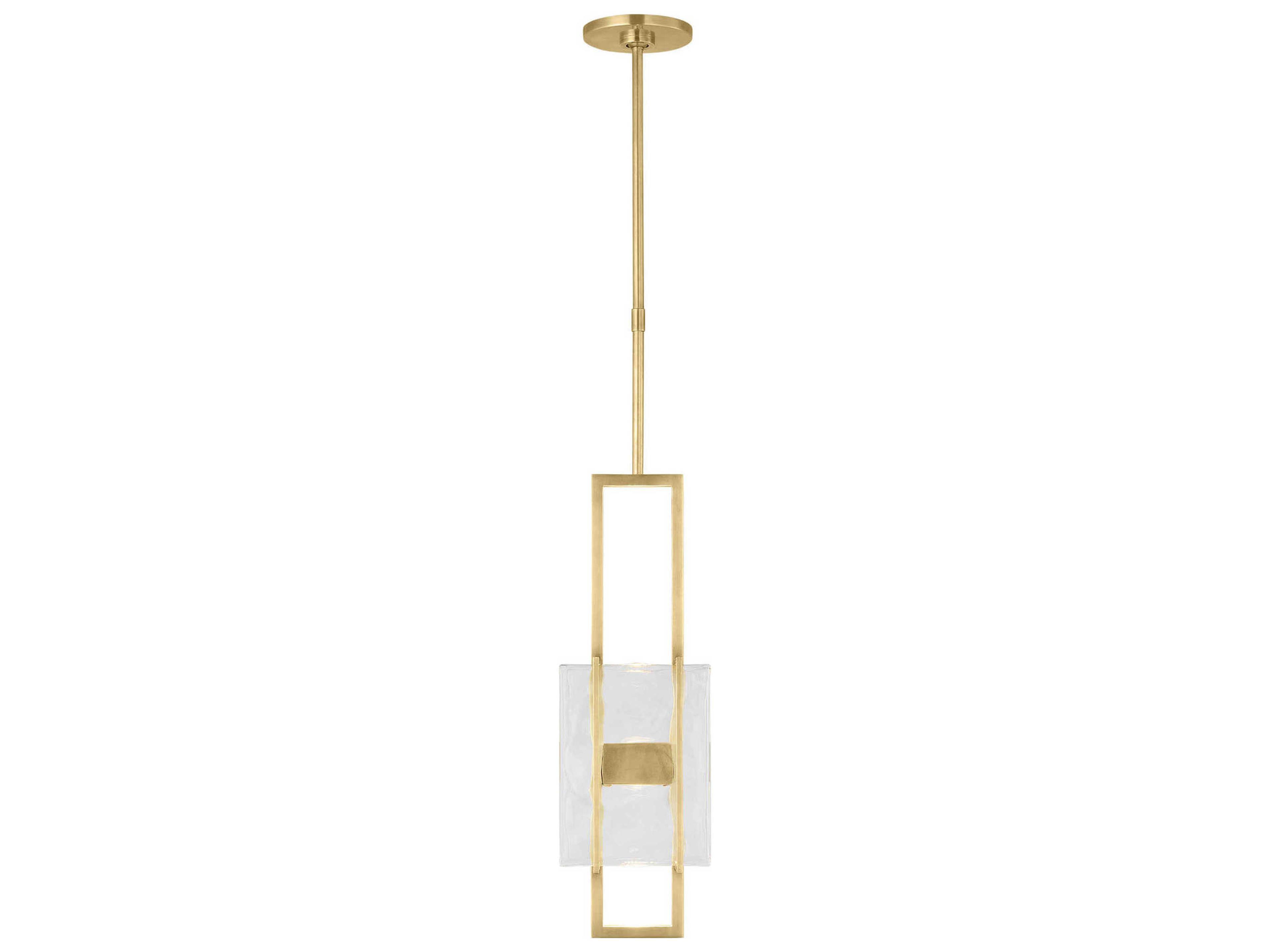 Duelle 1-Light Brass Geometric Linear Mini Pendant