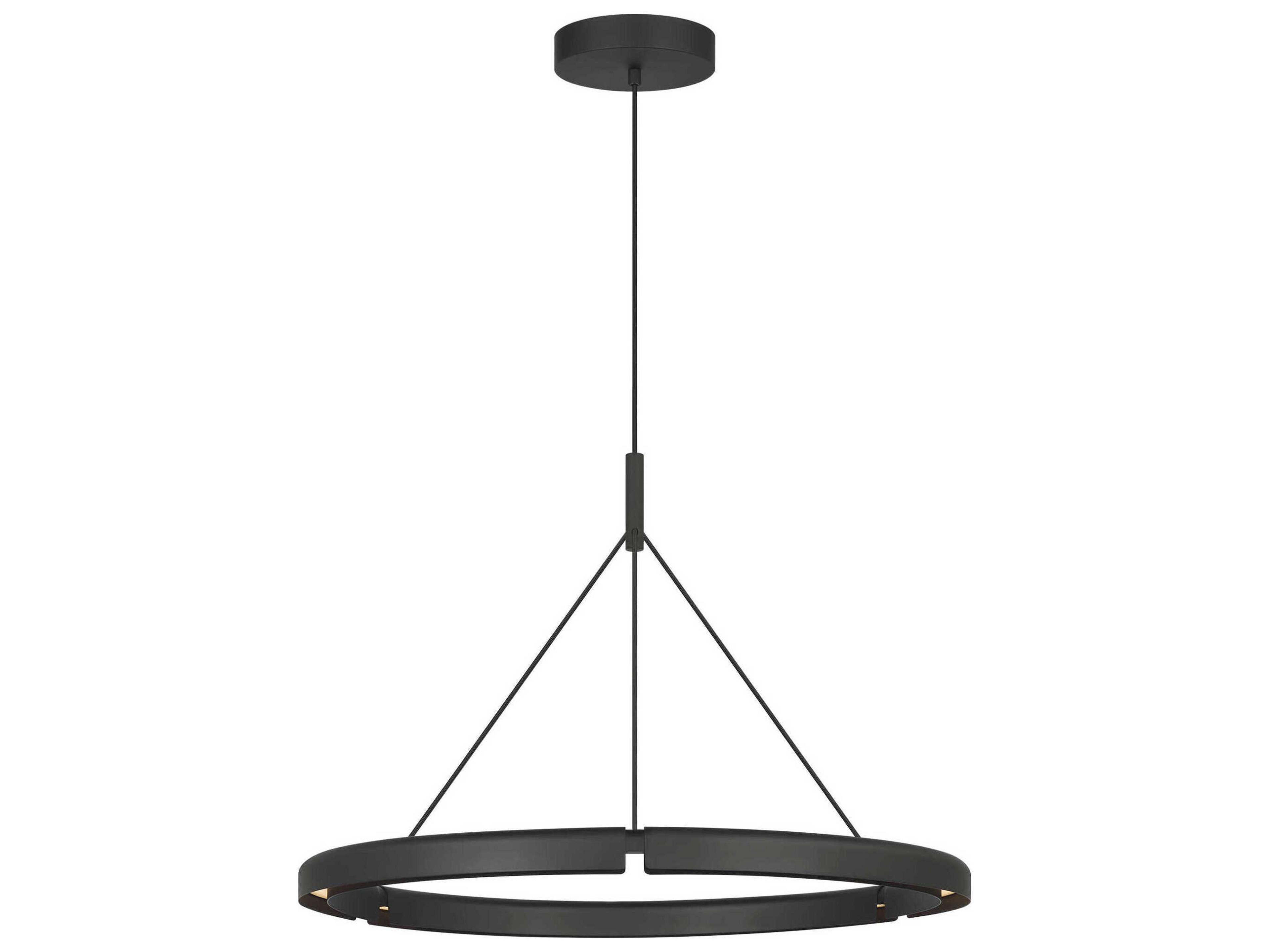 Cloak 1-Light Nightshade Black Round Pendant