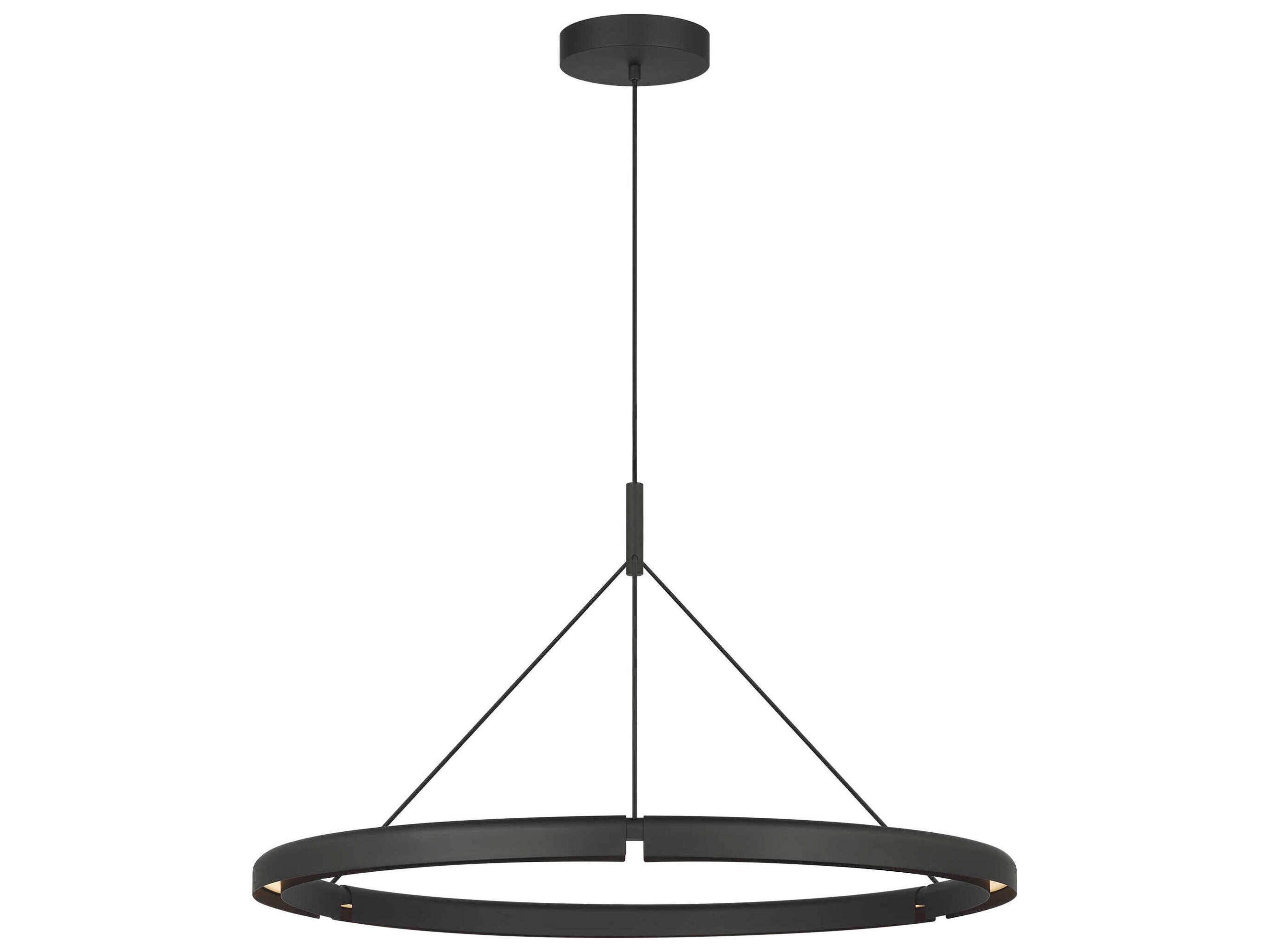 Cloak 1-Light Nightshade Black Round Pendant