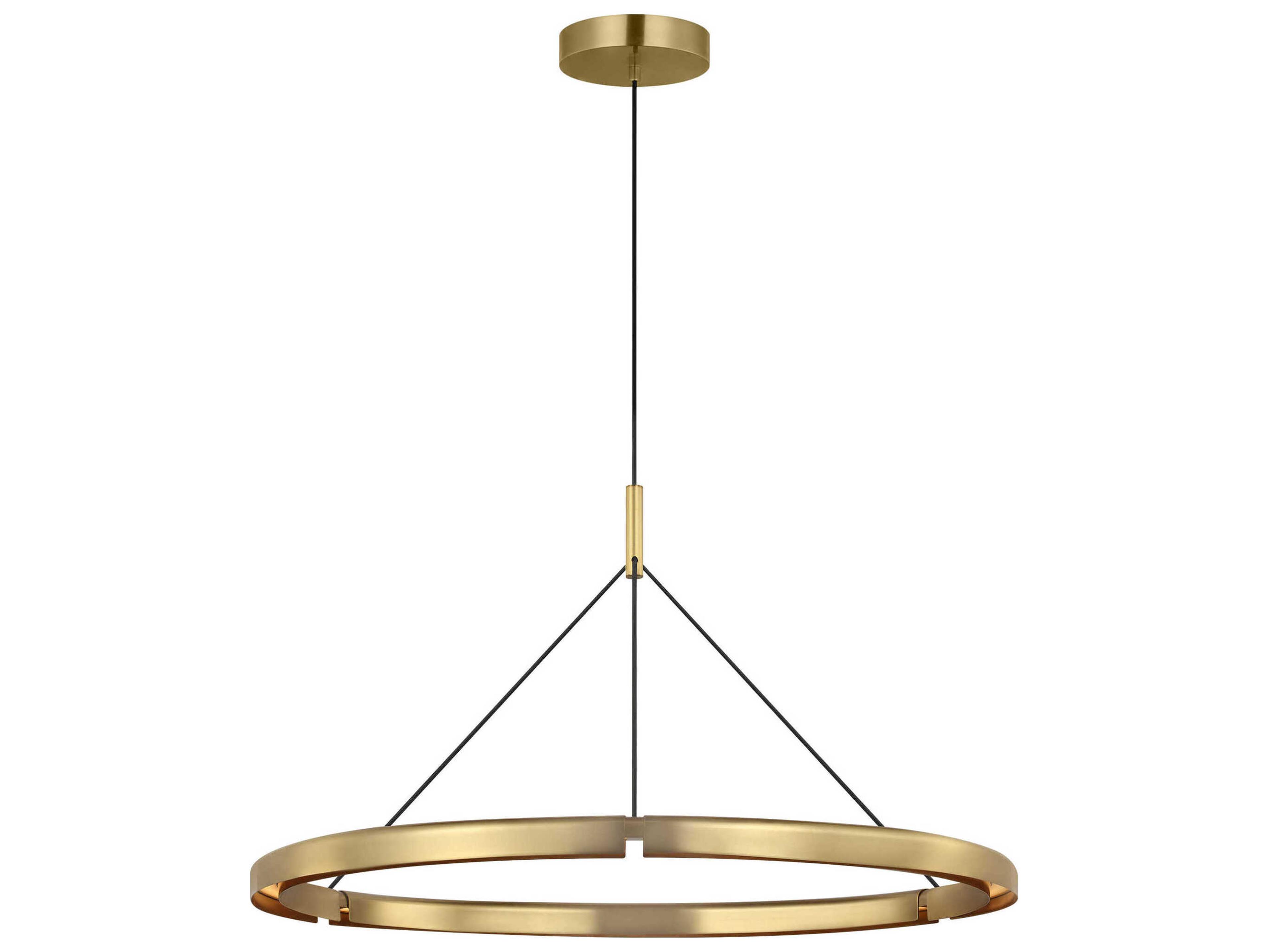 Cloak 1-Light Brass Round Pendant