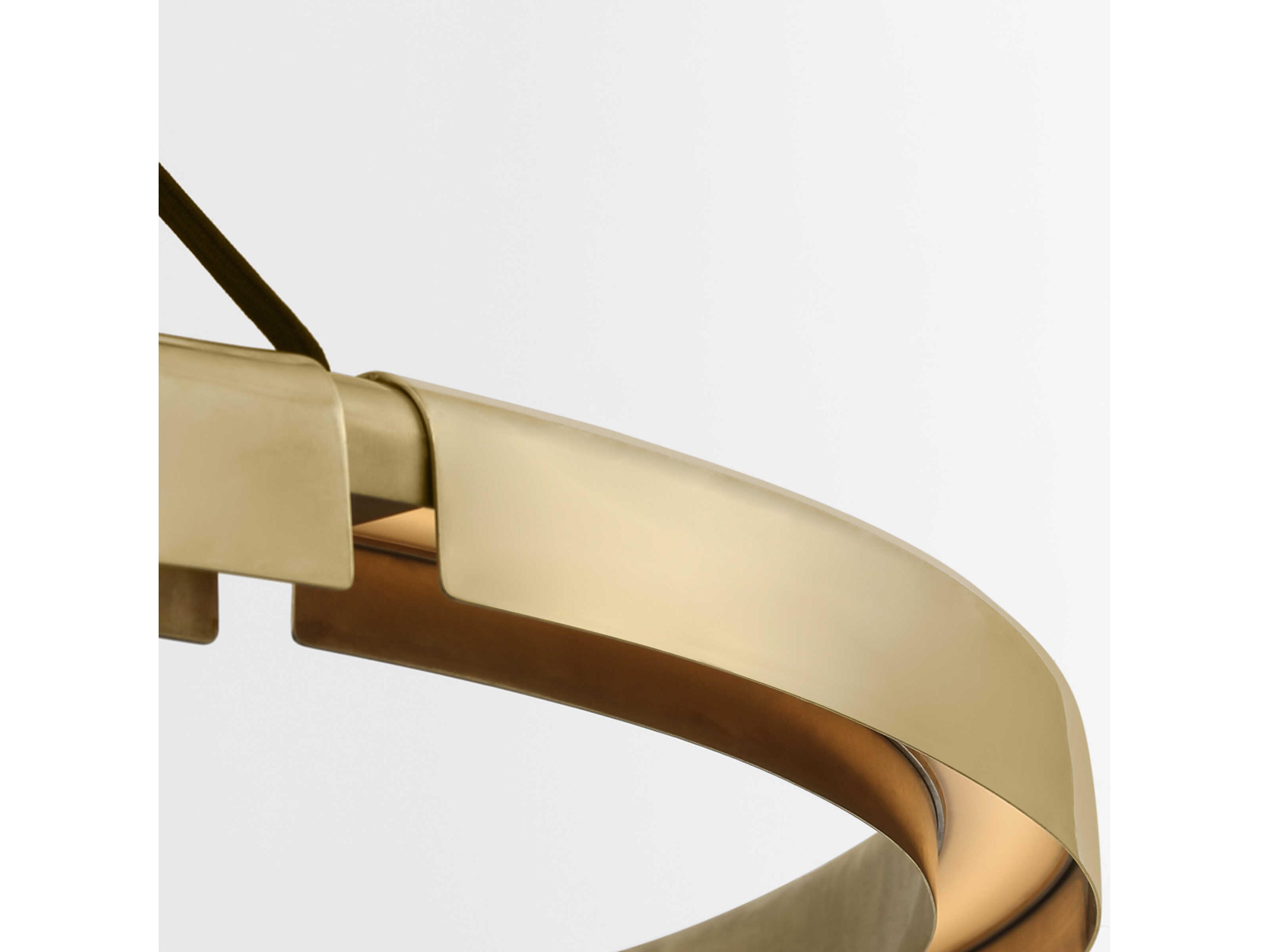 Visual Comfort Modern Cloak 1-Light Brass Round Pendant