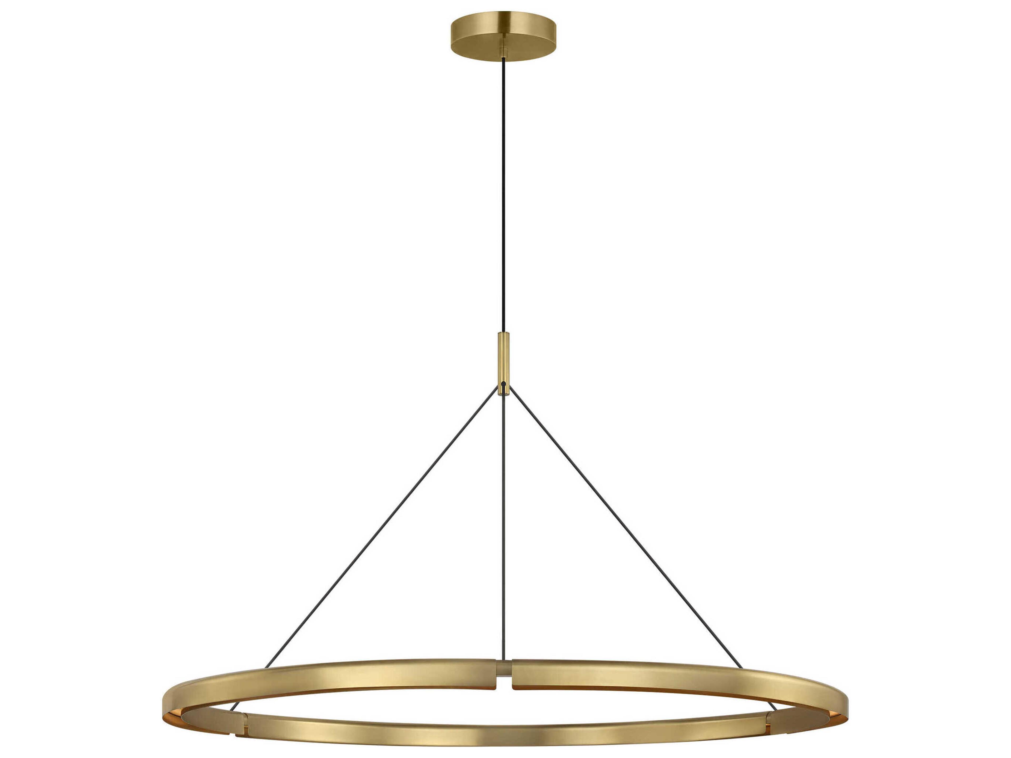 Cloak 1-Light Brass Round Pendant