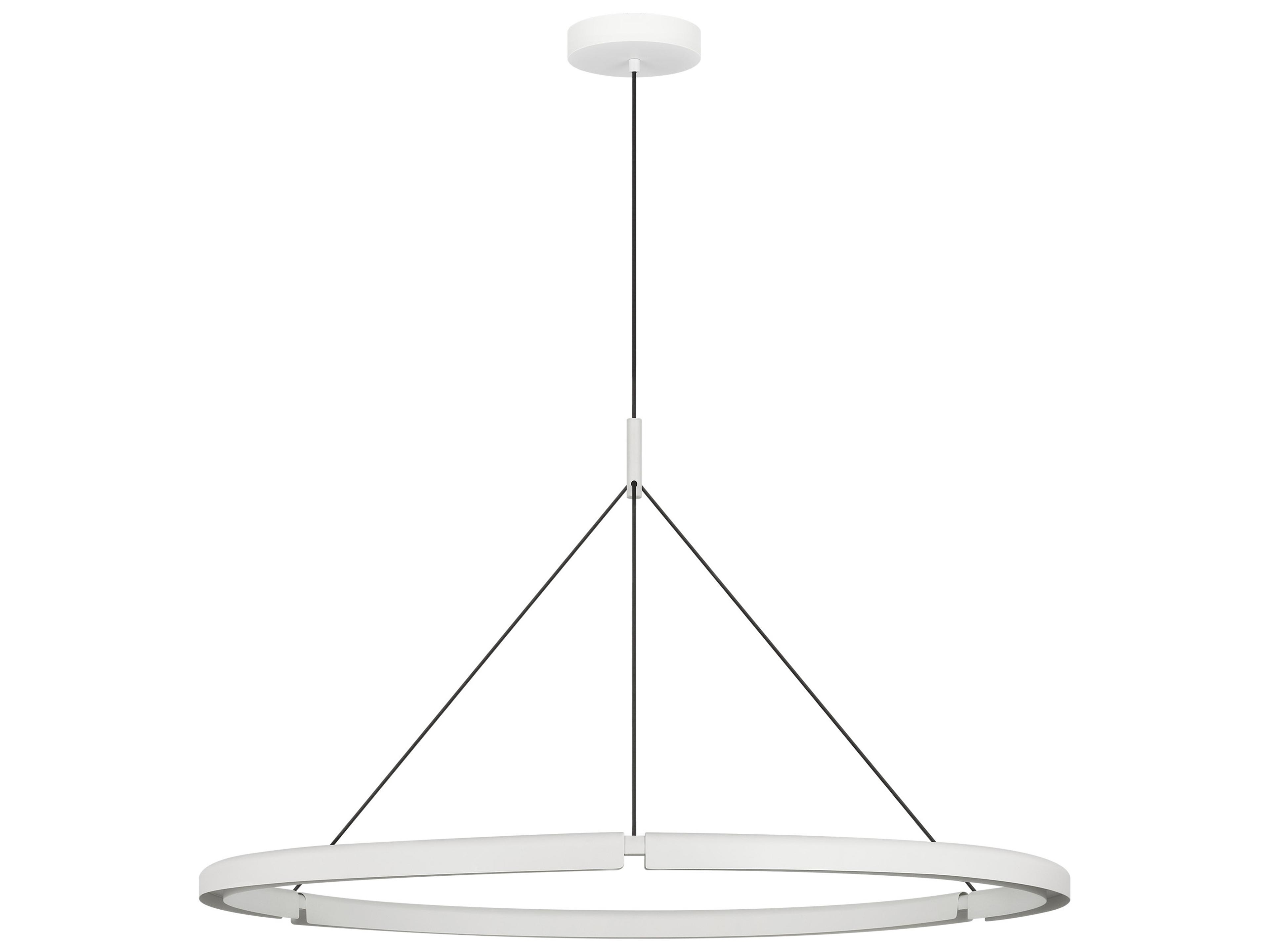 Visual Comfort Modern Cloak 1-Light Matte White Round Pendant