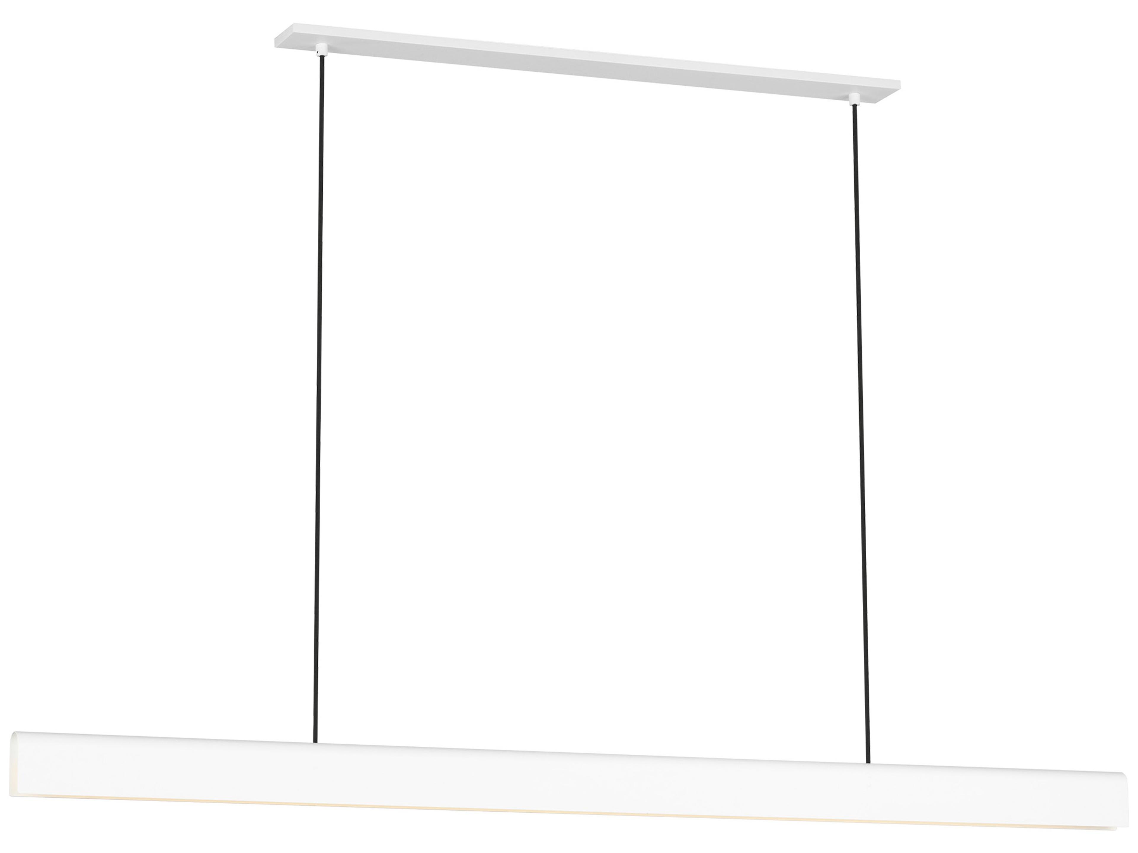 Cloak 1-Light Matte White Linear Island Pendant