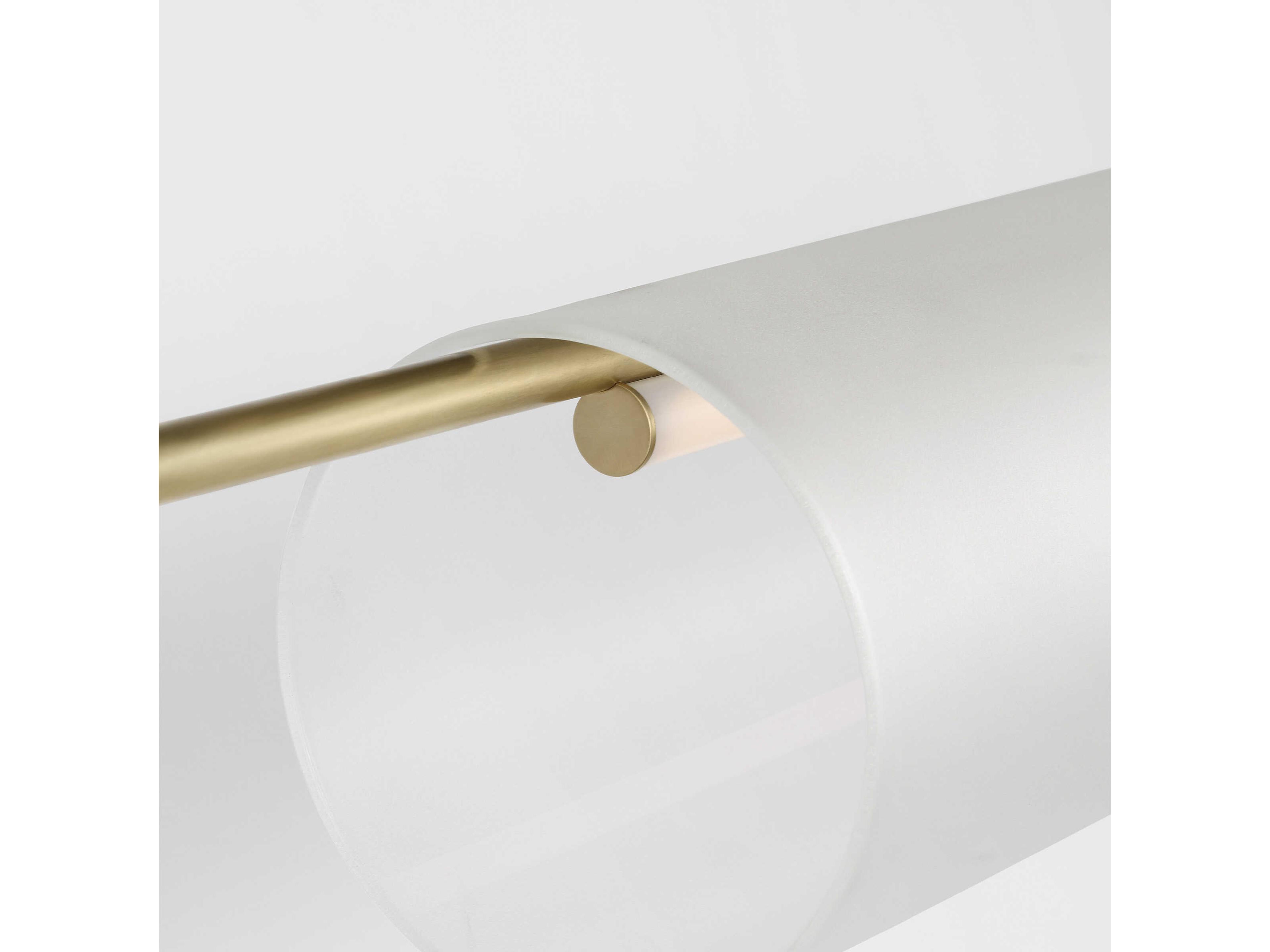 Visual Comfort Modern Trace 1-Light Brass Cylinder Linear Island Pendant