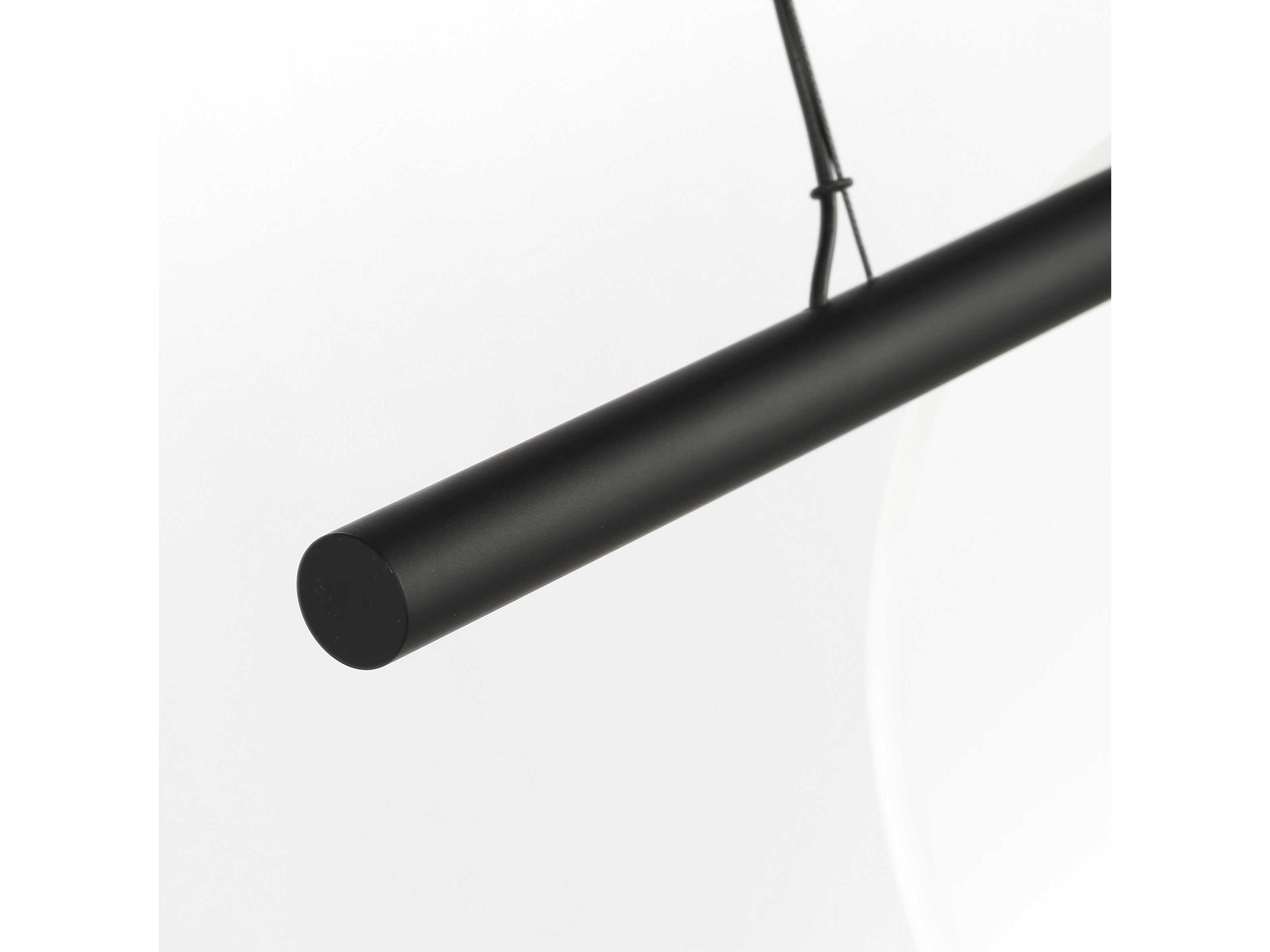 Visual Comfort Modern Trace 1-Light Nightshade Black Cylinder Linear Island Pendant