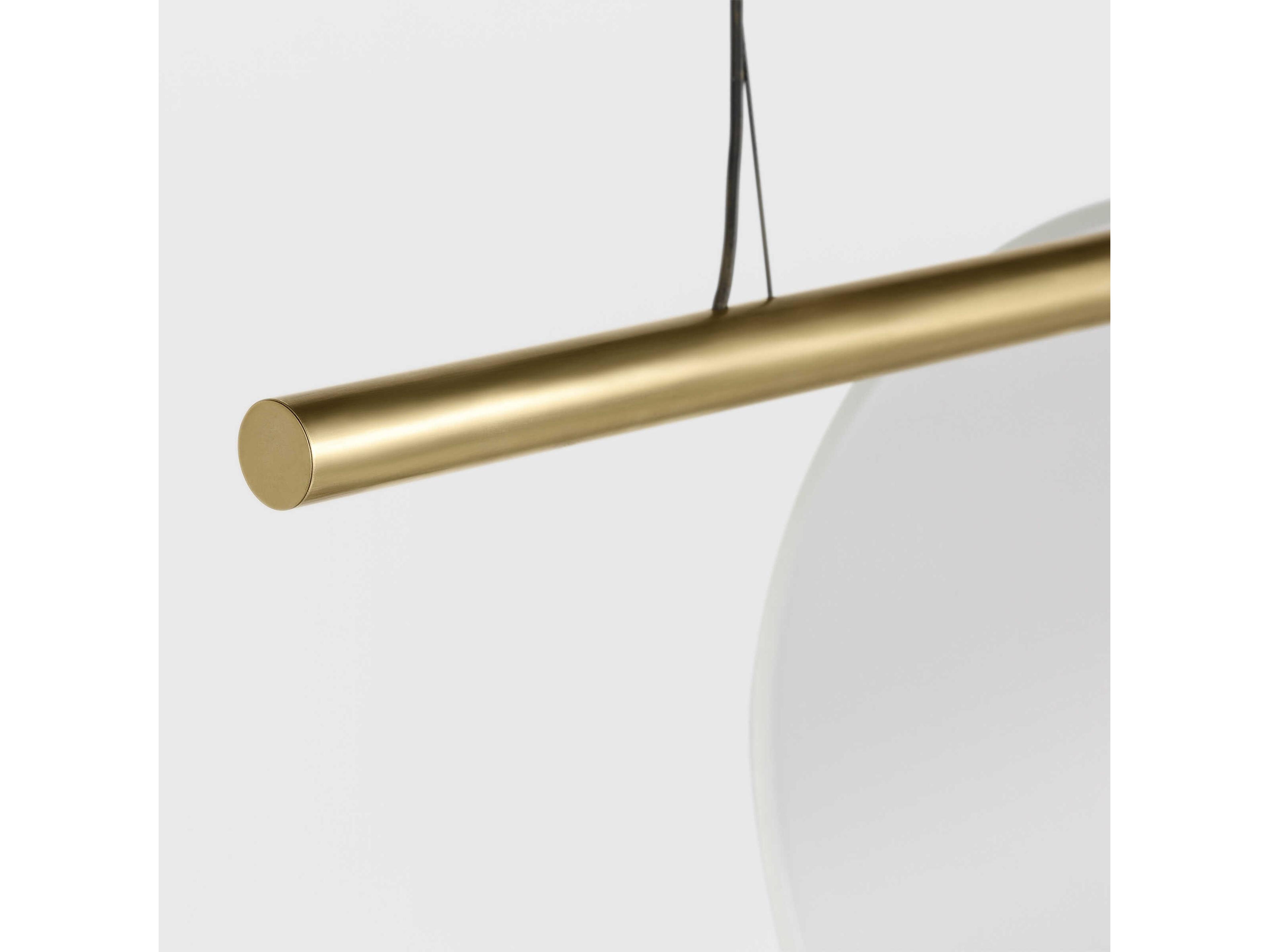 Visual Comfort Modern Trace 1-Light Brass Cylinder Linear Island Pendant