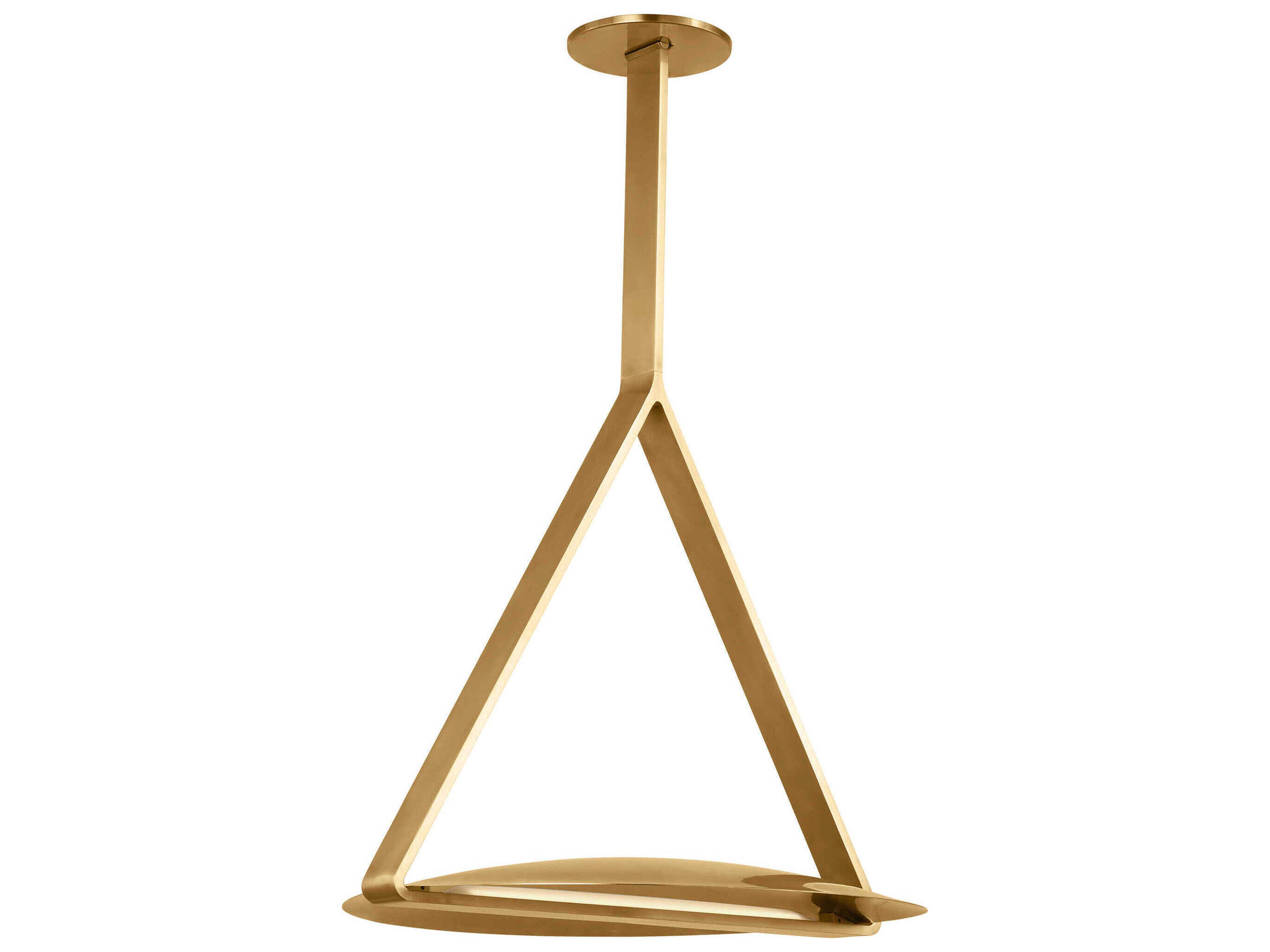 Visual Comfort Modern Cymbal 1-Light Natural Brass Bowl Pendant