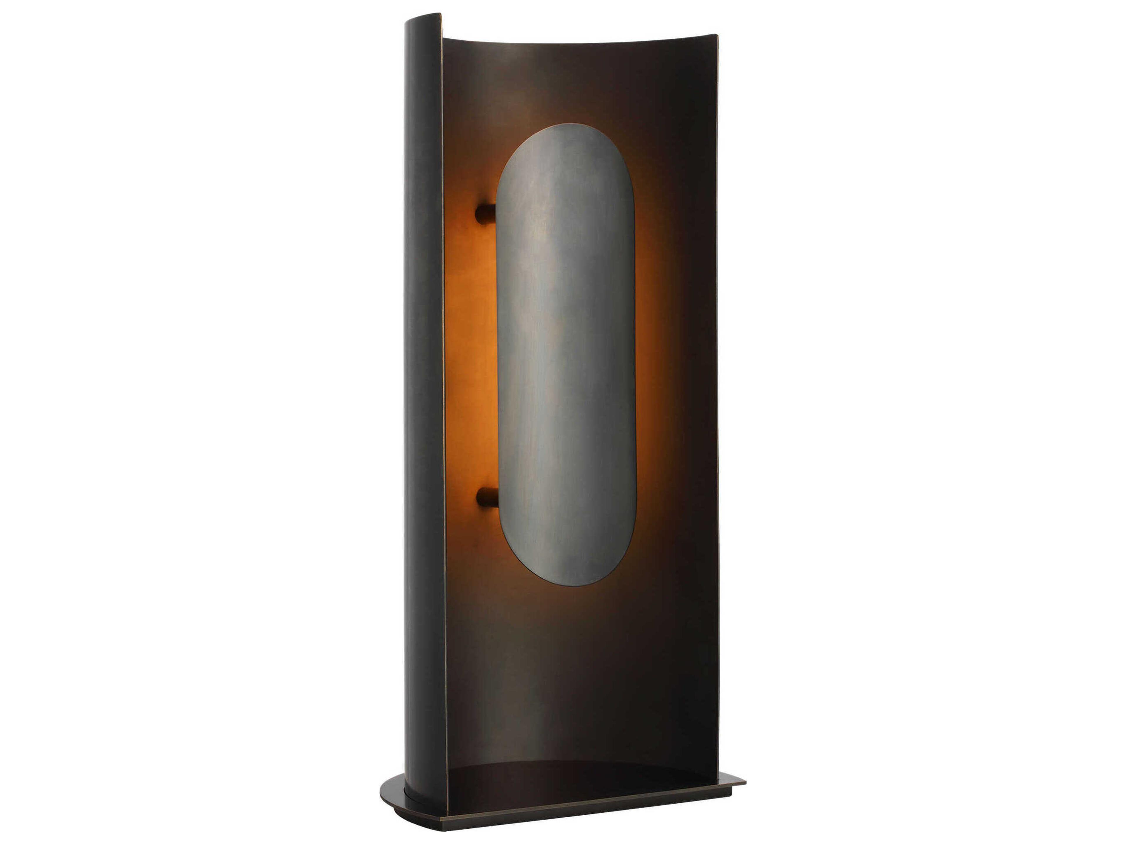Shielded Bronze Table Lamp