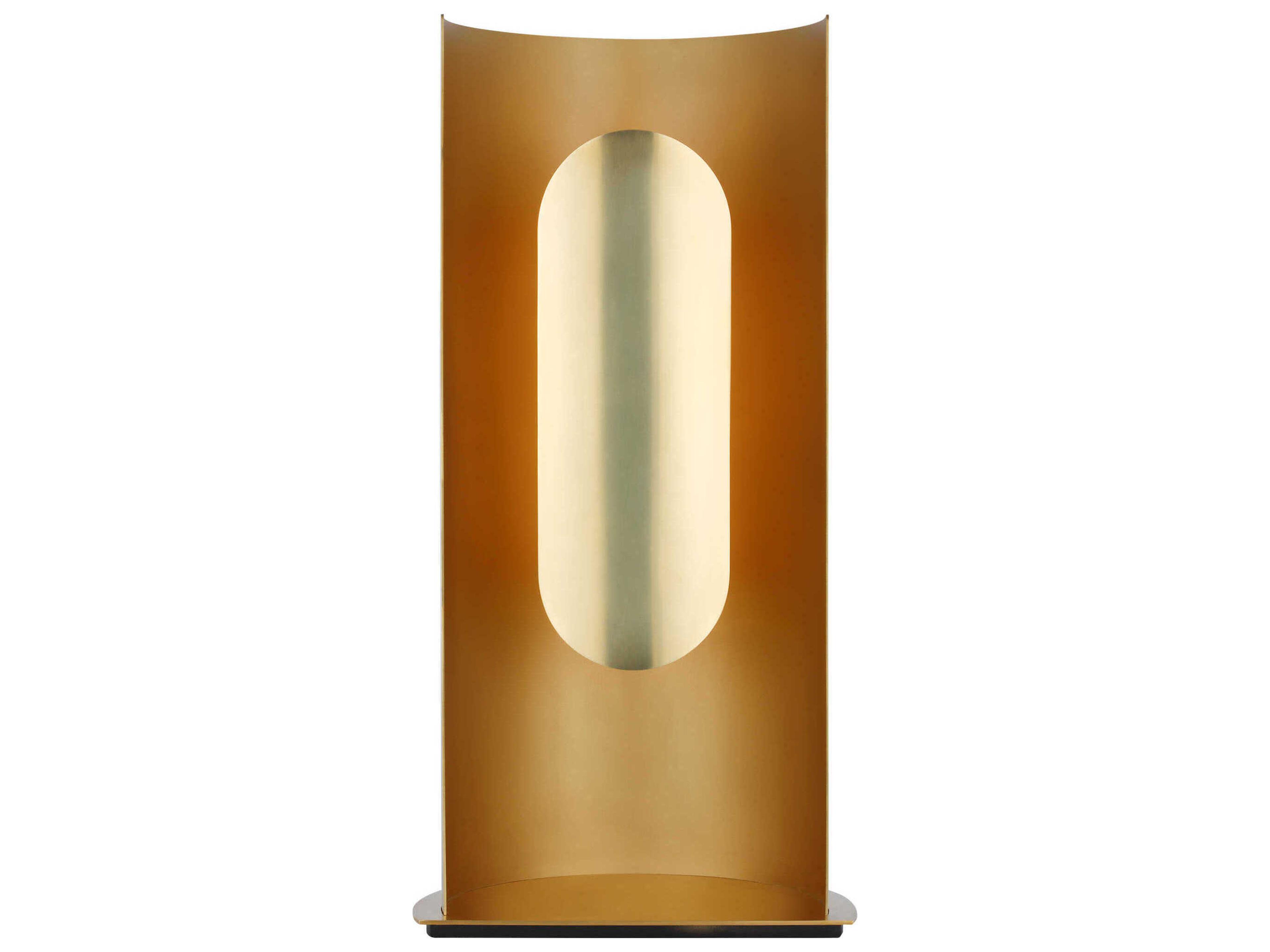 Visual Comfort Modern Shielded Hand Rubbed Antique Brass Table Lamp