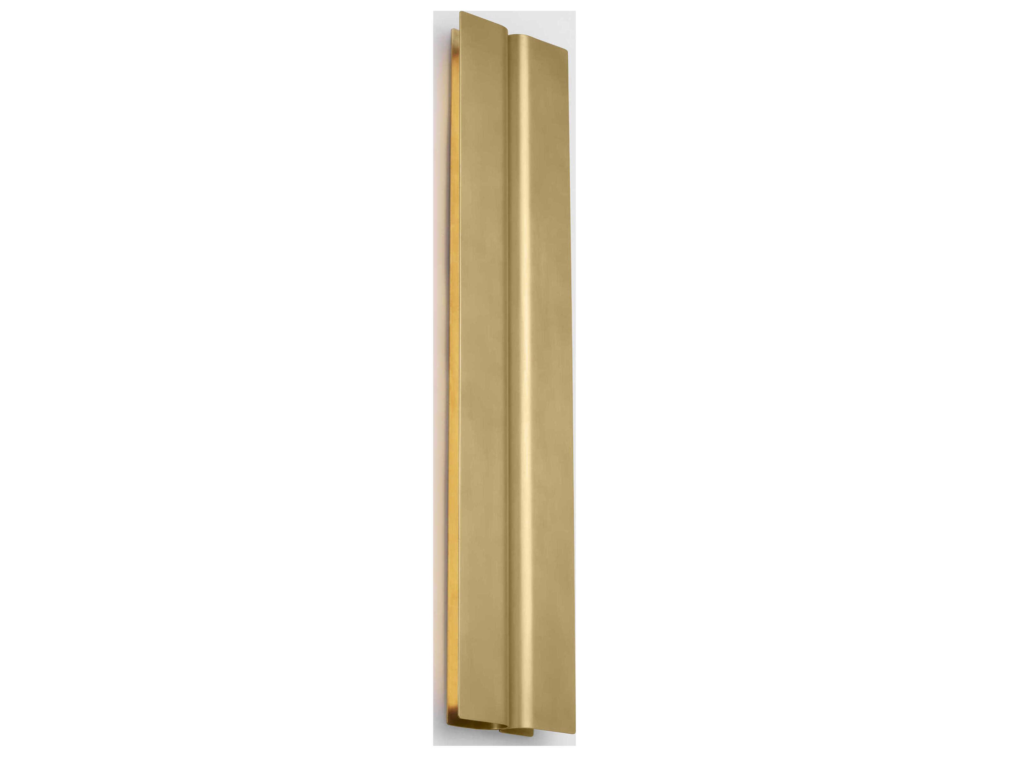 Visual Comfort Modern Cloak 1-Light Brass Vanity Light