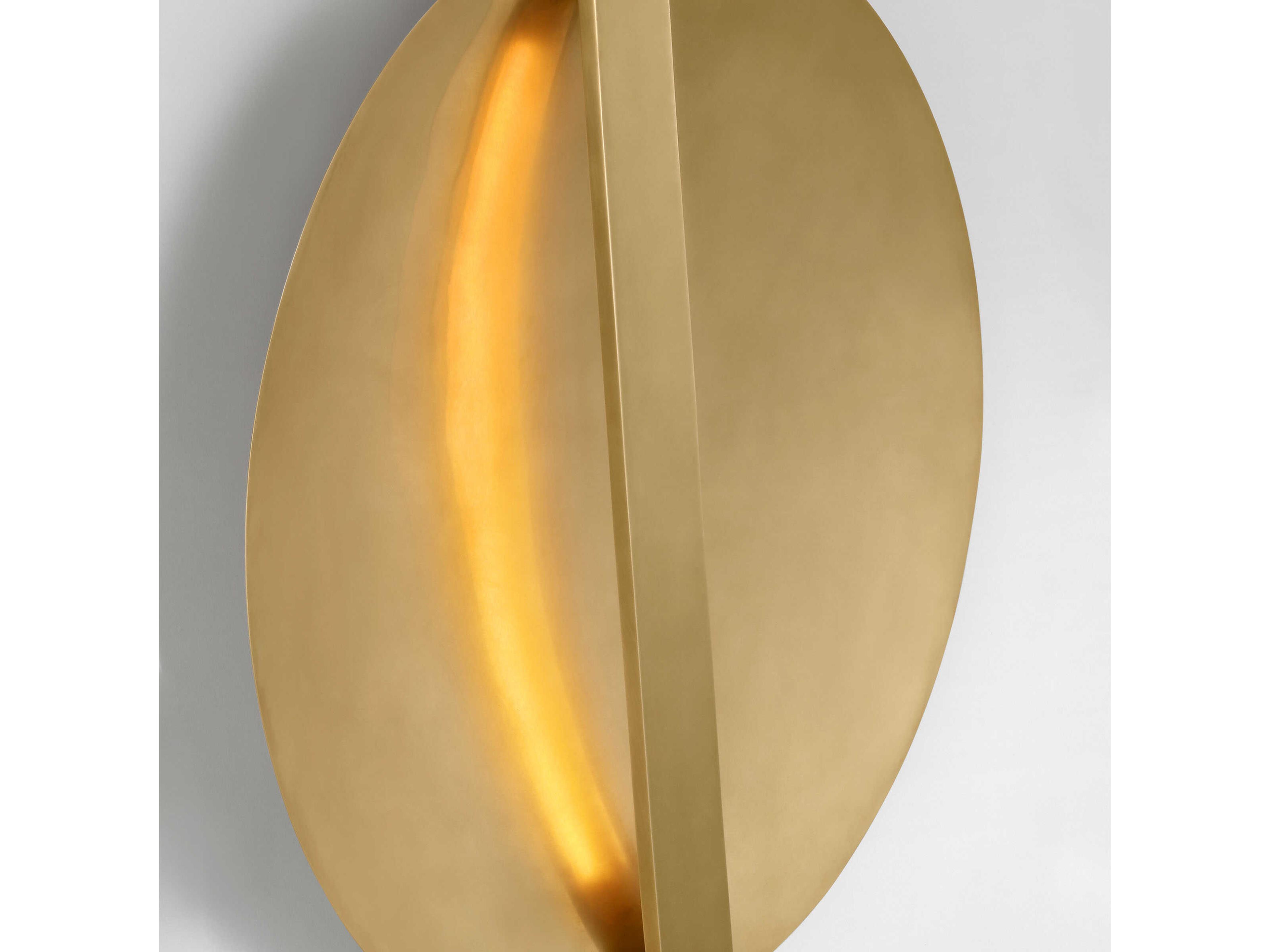 Visual Comfort Modern Cymbal 1-Light Natural Brass Wall Sconce