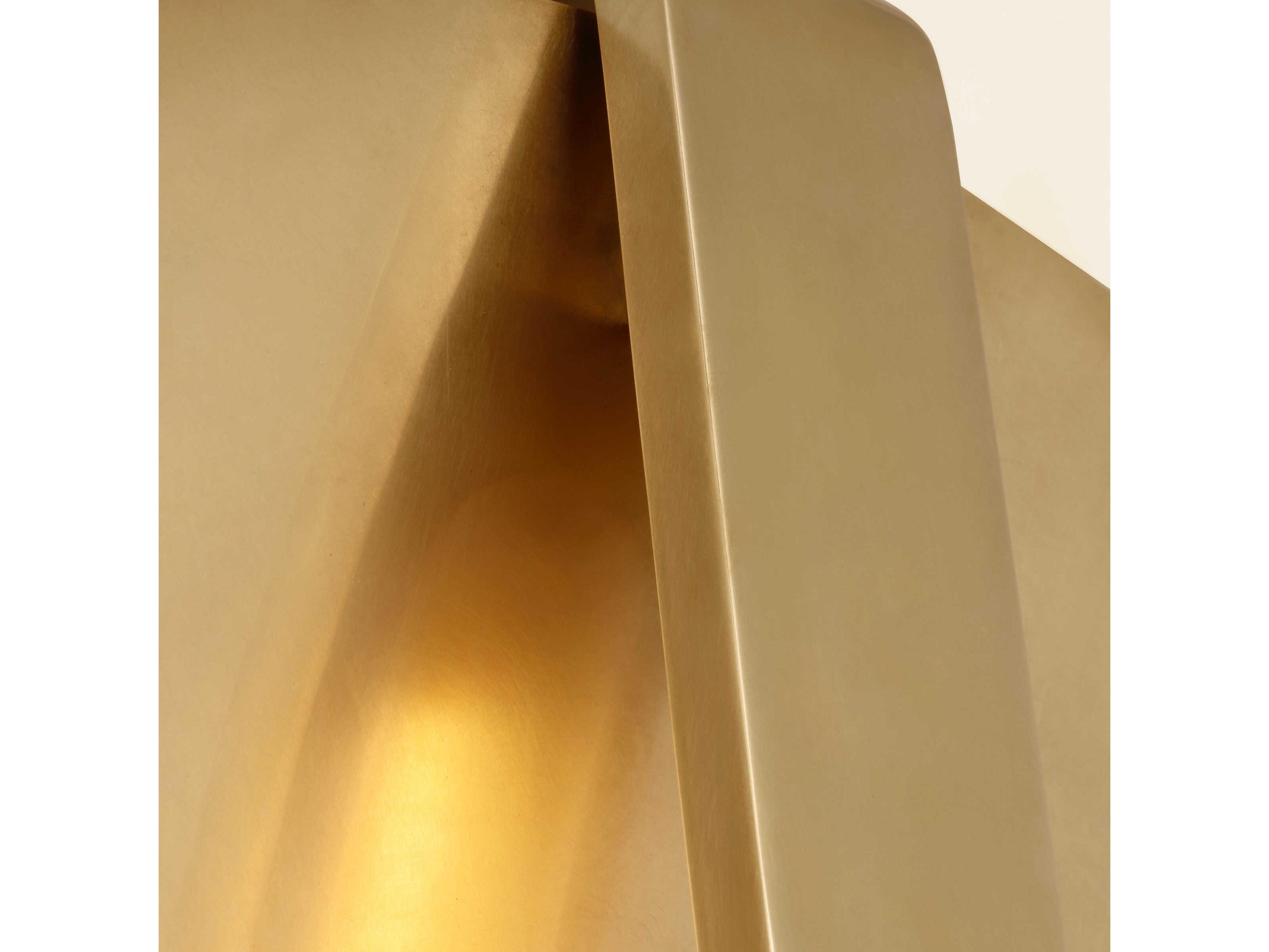 Visual Comfort Modern Cymbal 1-Light Natural Brass Wall Sconce
