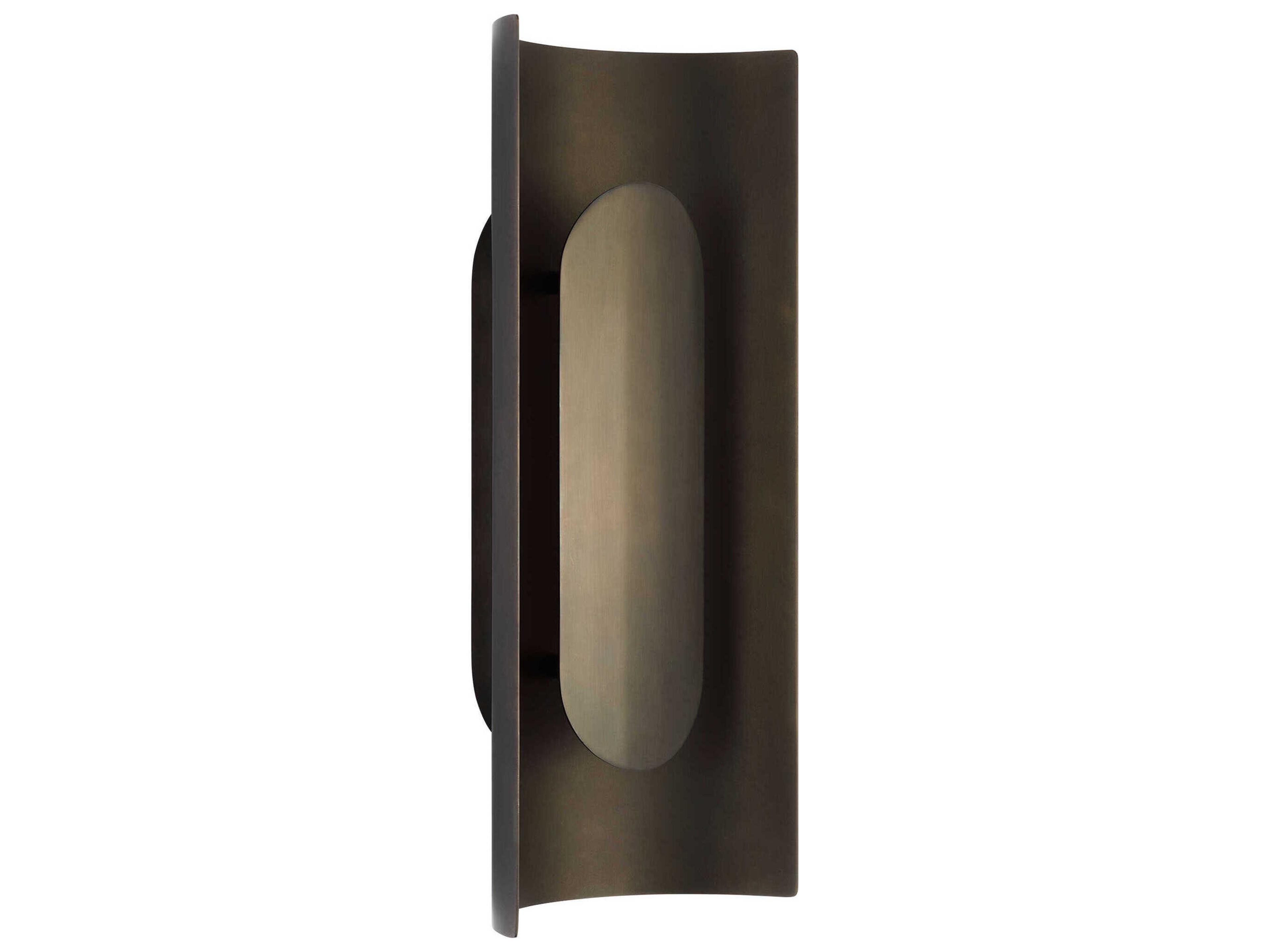 Visual Comfort Modern Shielded 1-Light Bronze Wall Sconce