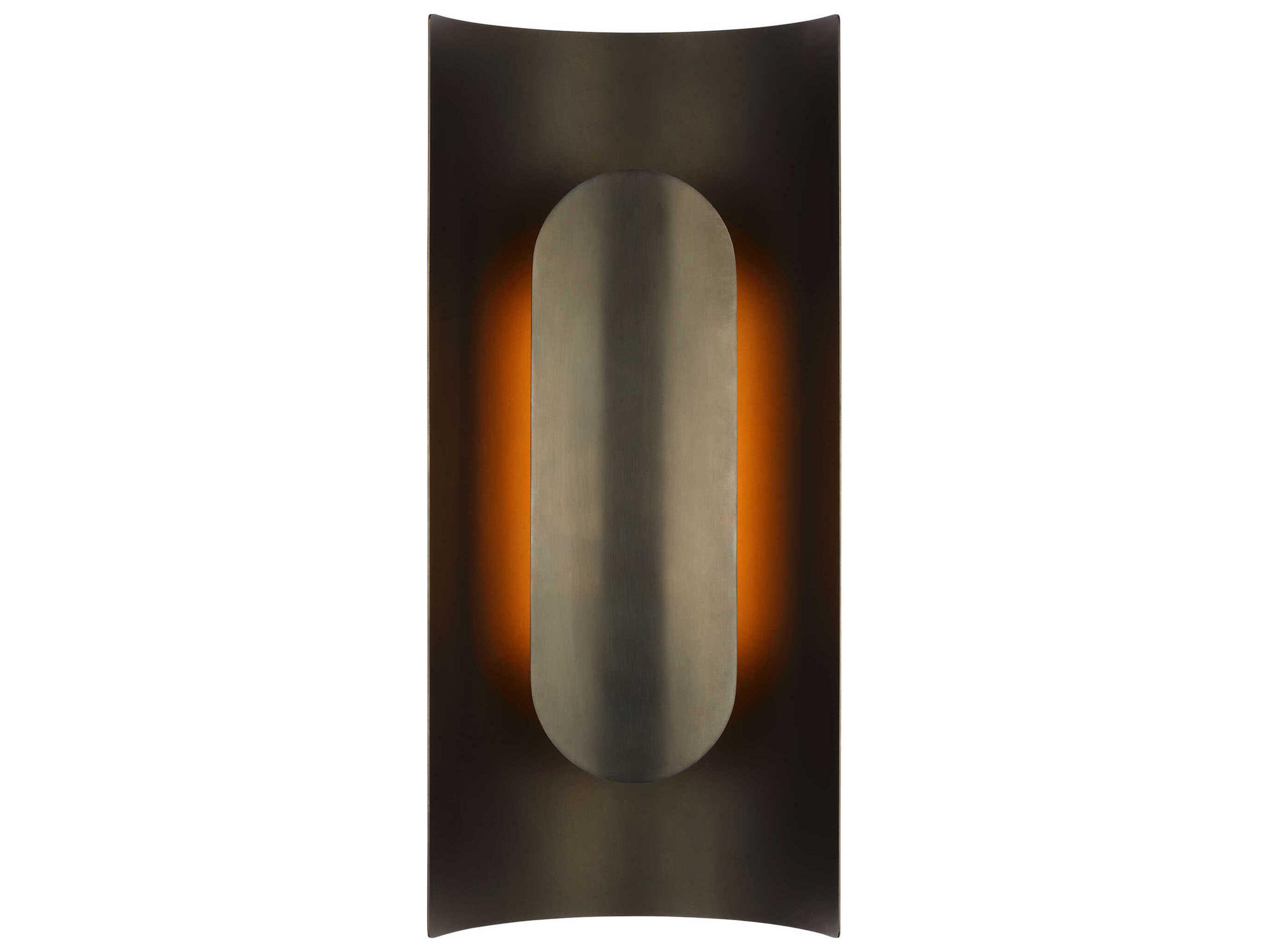 Visual Comfort Modern Shielded 1-Light Bronze Wall Sconce