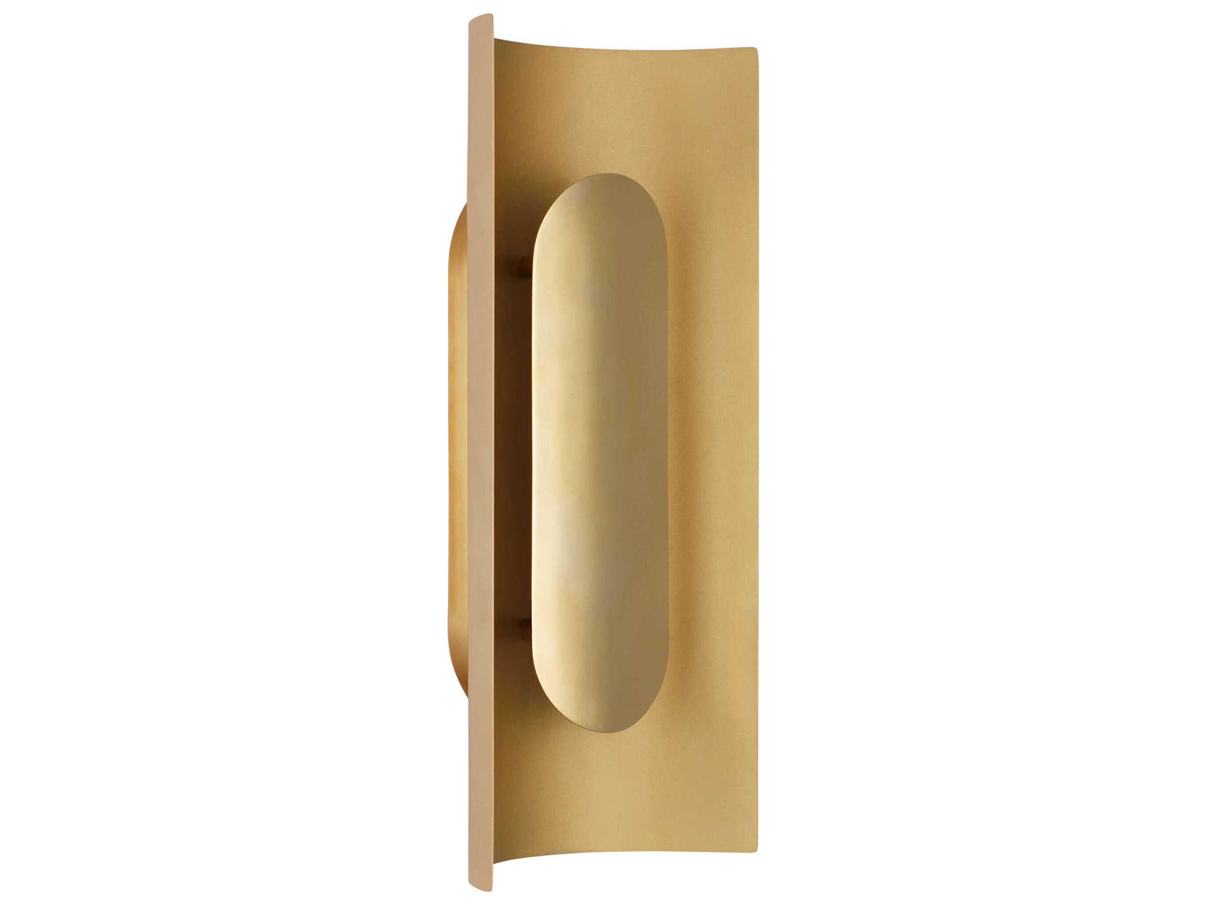 Visual Comfort Modern Shielded 1-Light Hand Rubbed Antique Brass Wall Sconce