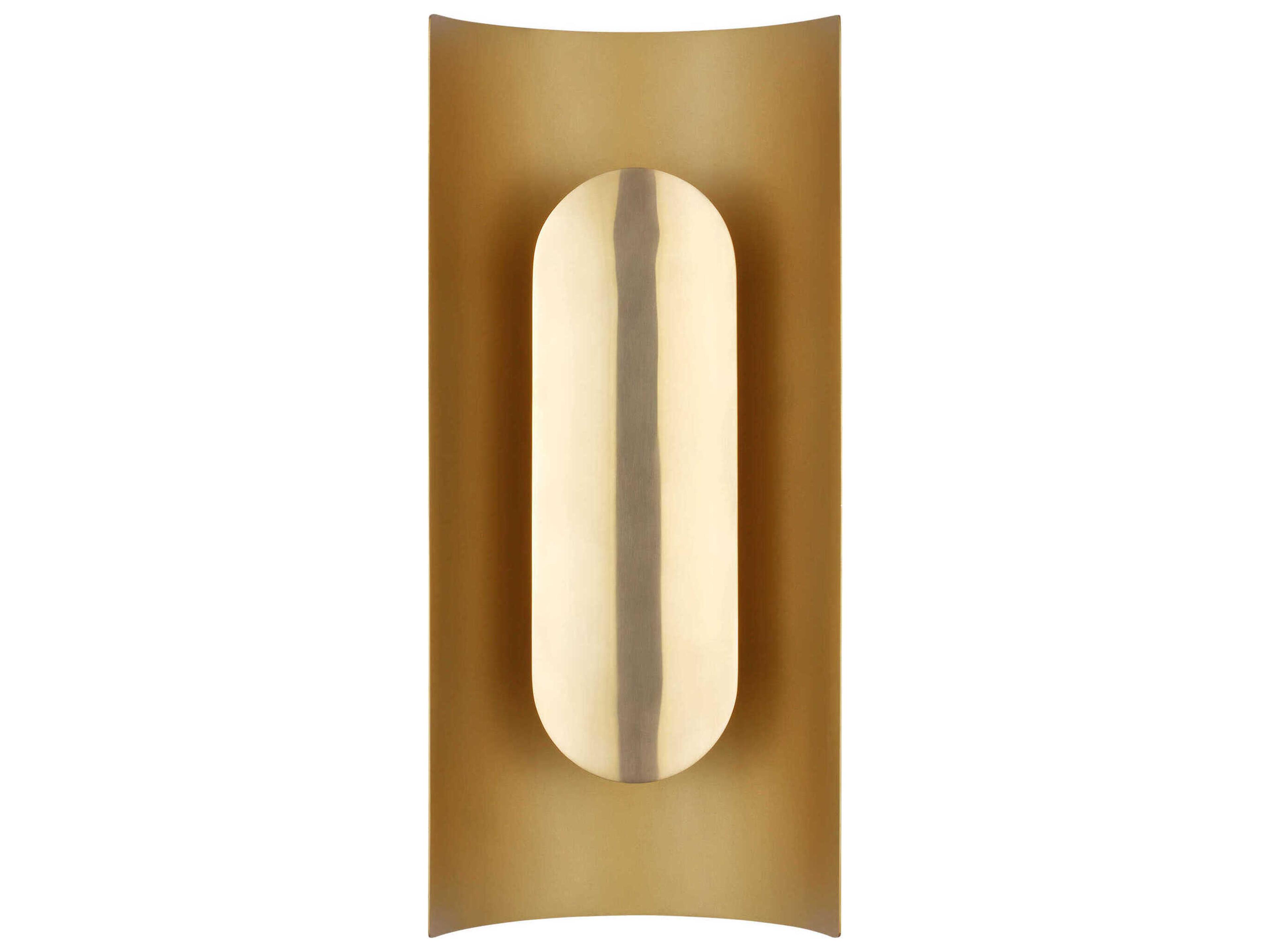 Visual Comfort Modern Shielded 1-Light Hand Rubbed Antique Brass Wall Sconce