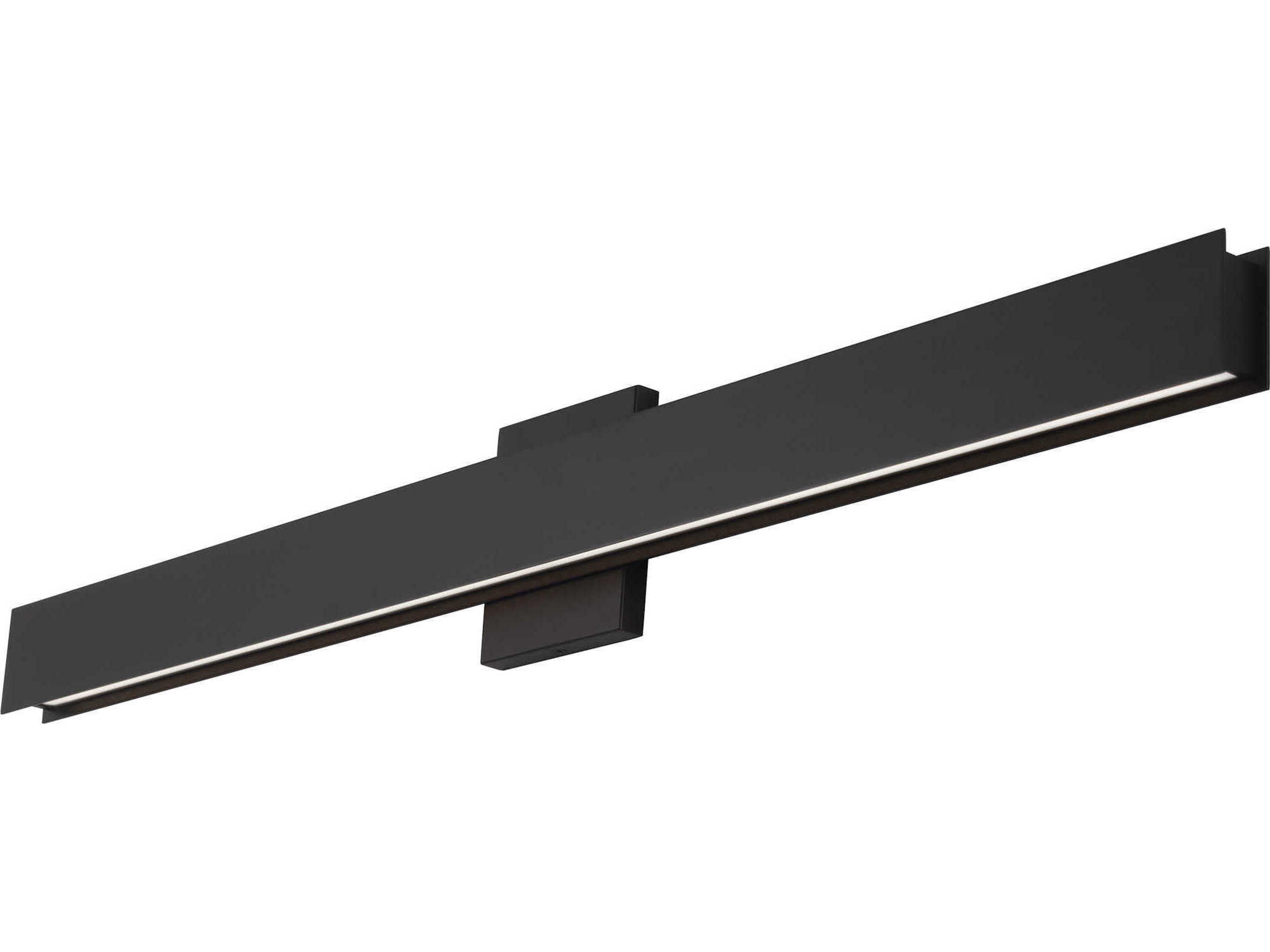 Visual Comfort Modern Bau 1-Light Nightshade Black Vanity Light