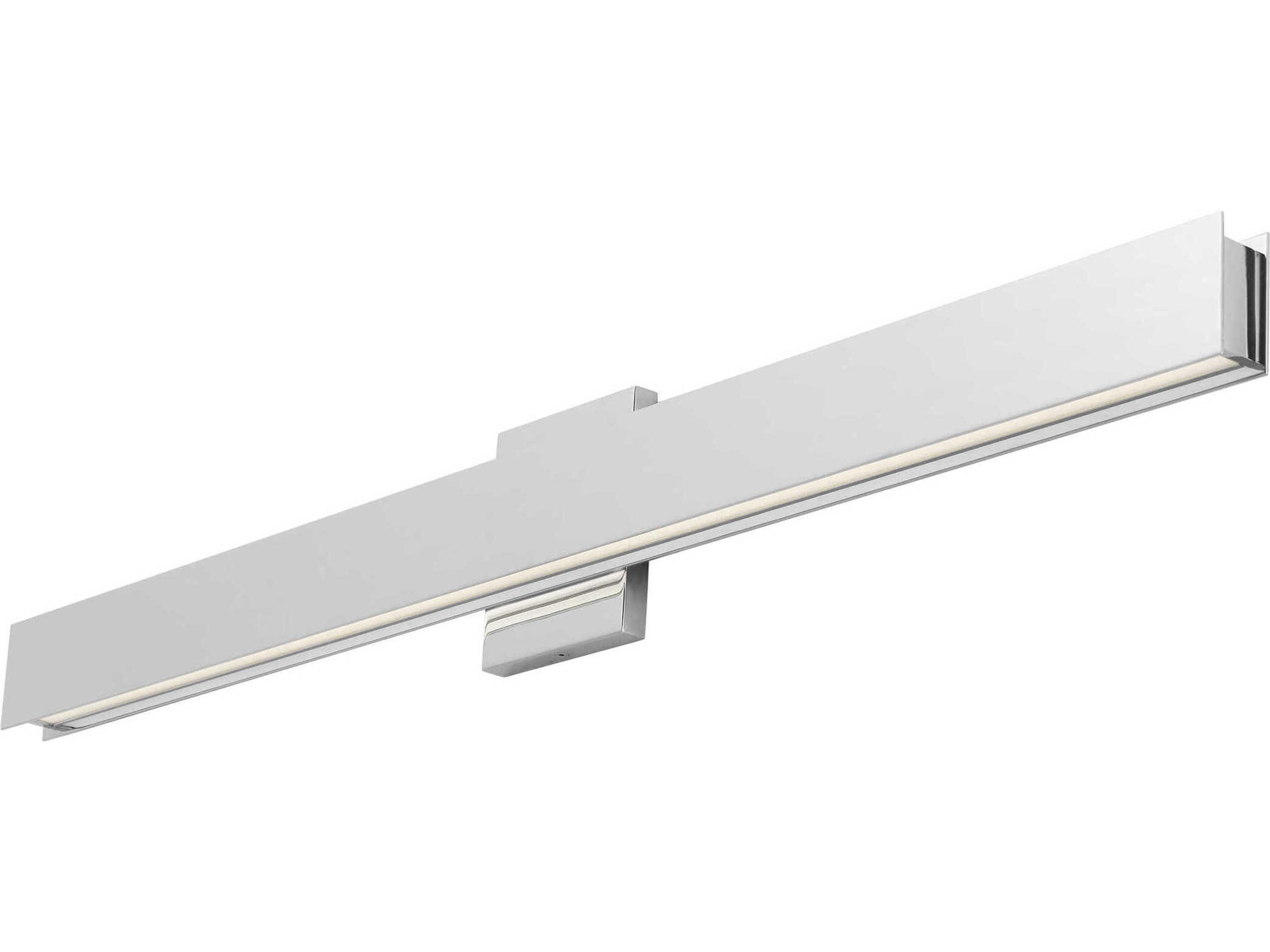 Visual Comfort Modern Bau 1-Light Polished Nickel Vanity Light