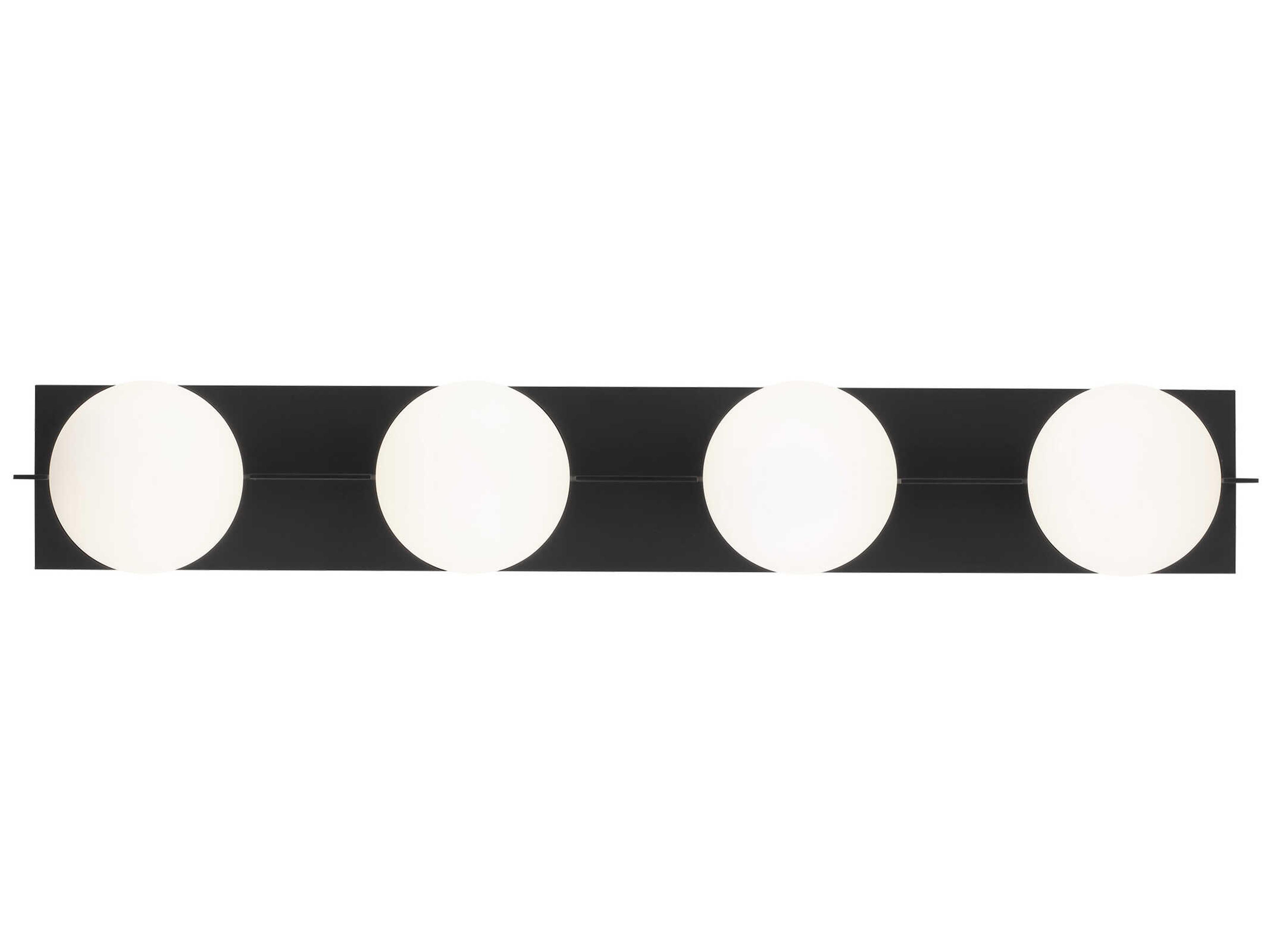 Visual Comfort Modern Orbel 4-Light Matte Black Vanity Light