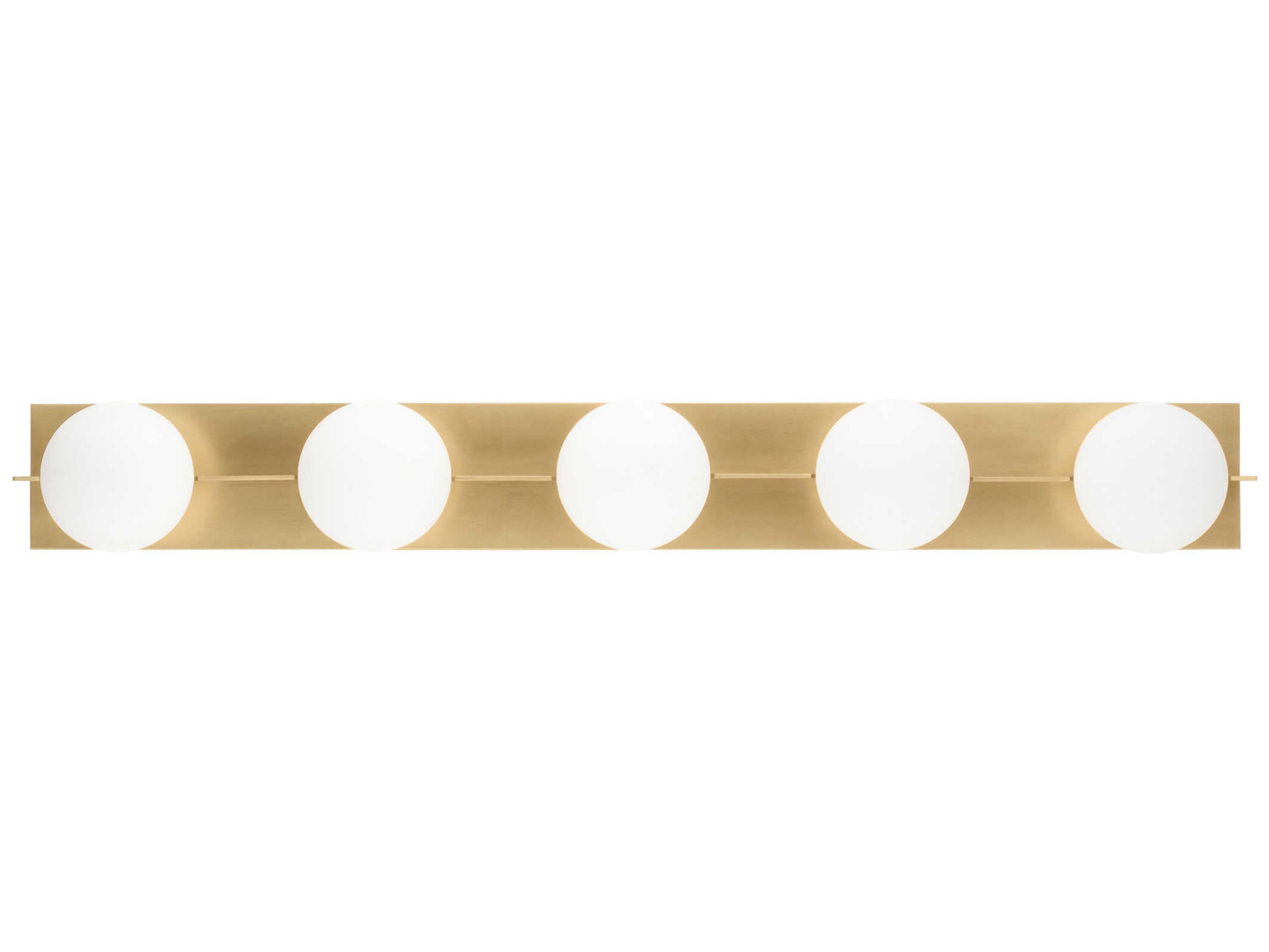 Visual Comfort Modern Orbel 5-Light Natural Brass Vanity Light