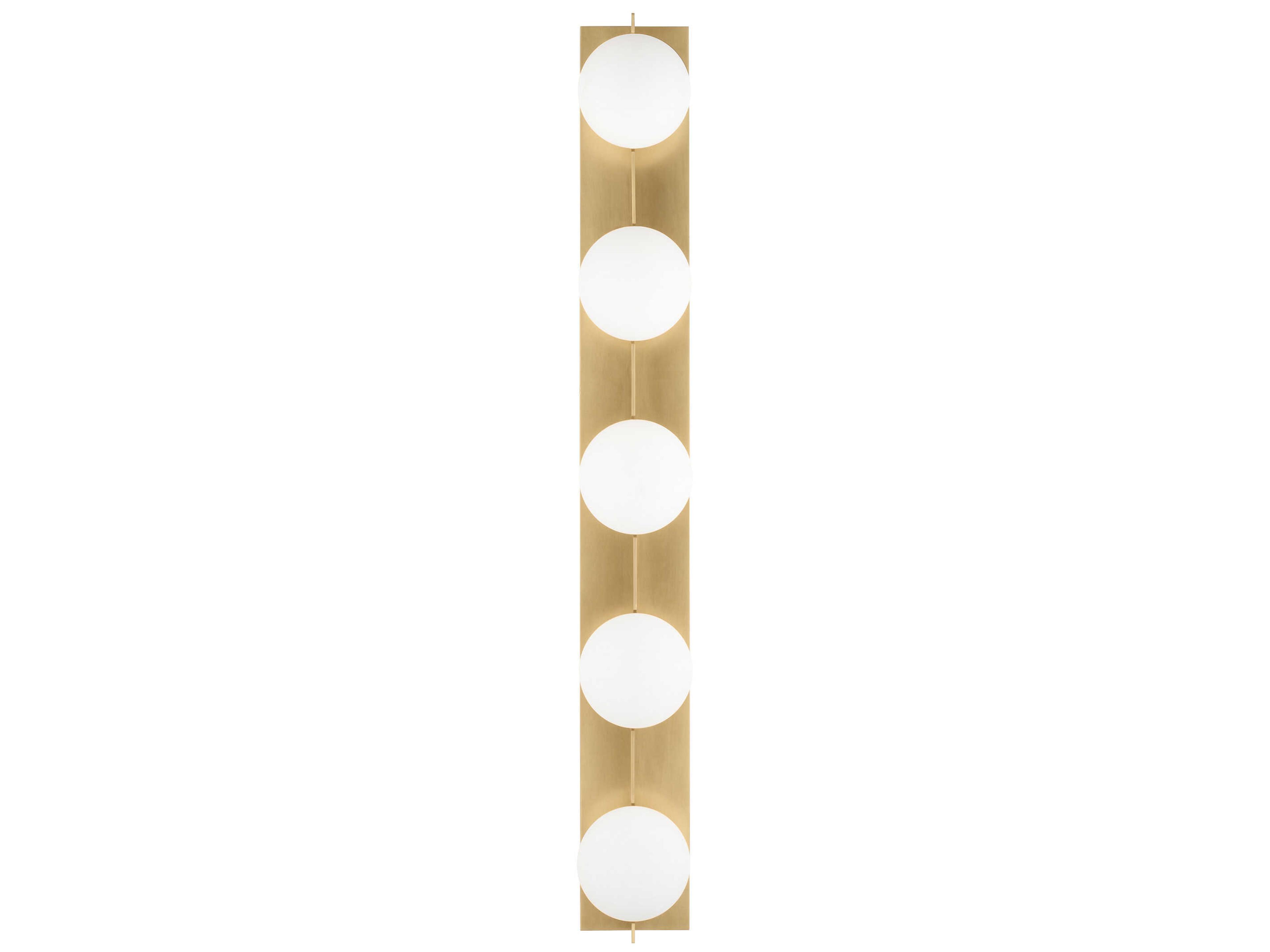 Visual Comfort Modern Orbel 5-Light Natural Brass Vanity Light