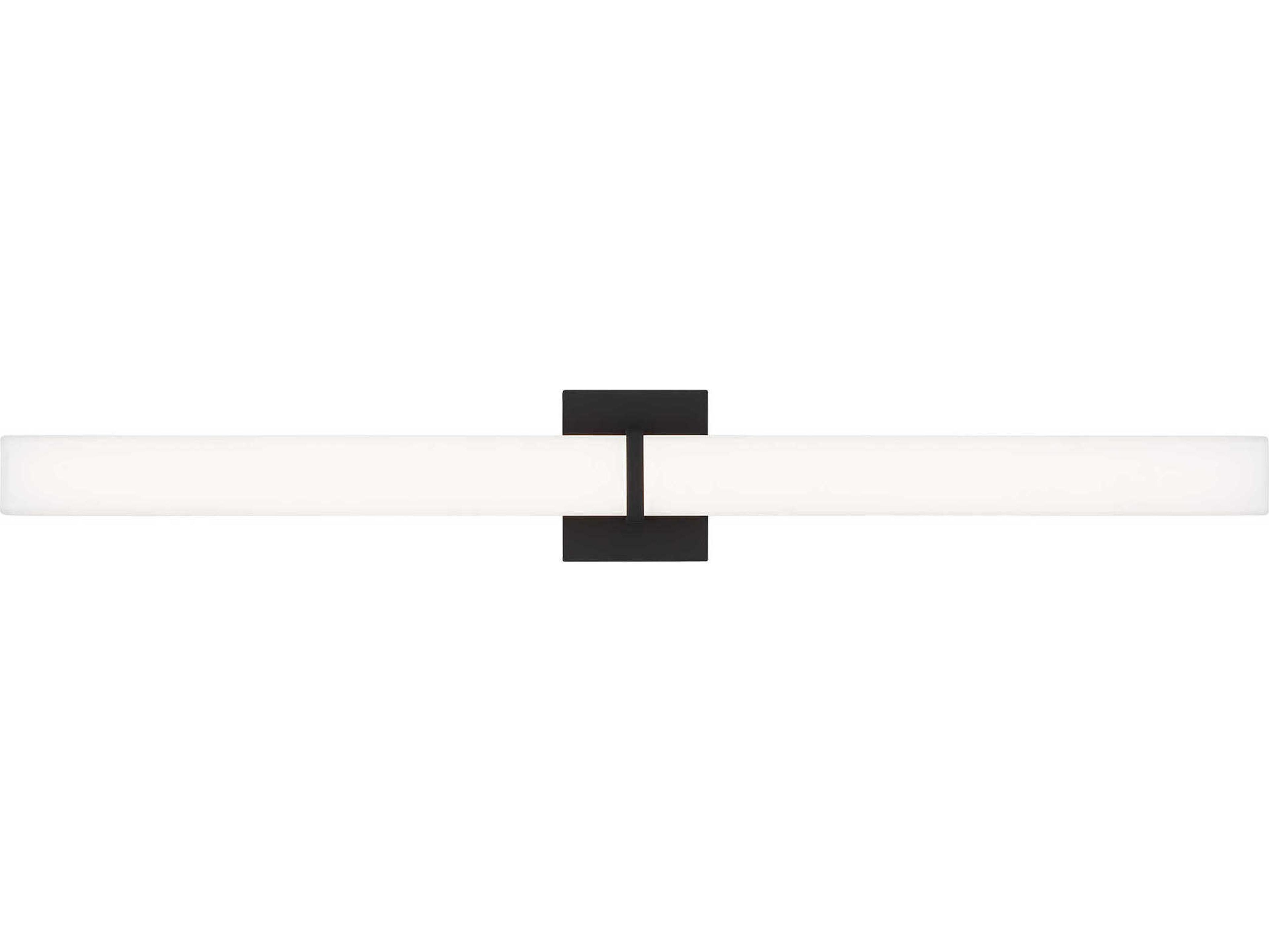 Visual Comfort Modern Milan 1-Light Nightshade Black Vanity Light