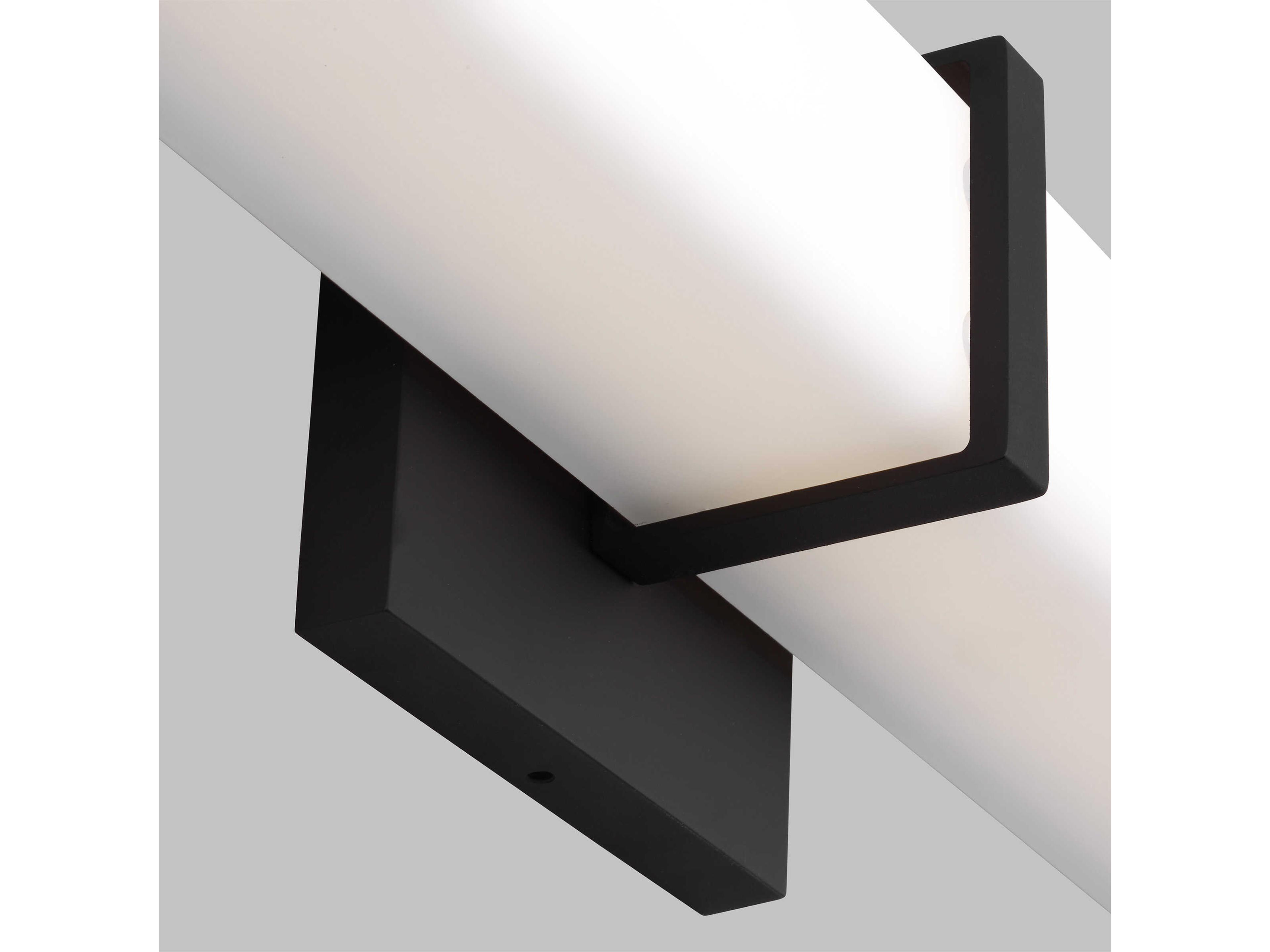 Visual Comfort Modern Milan 1-Light Nightshade Black Vanity Light