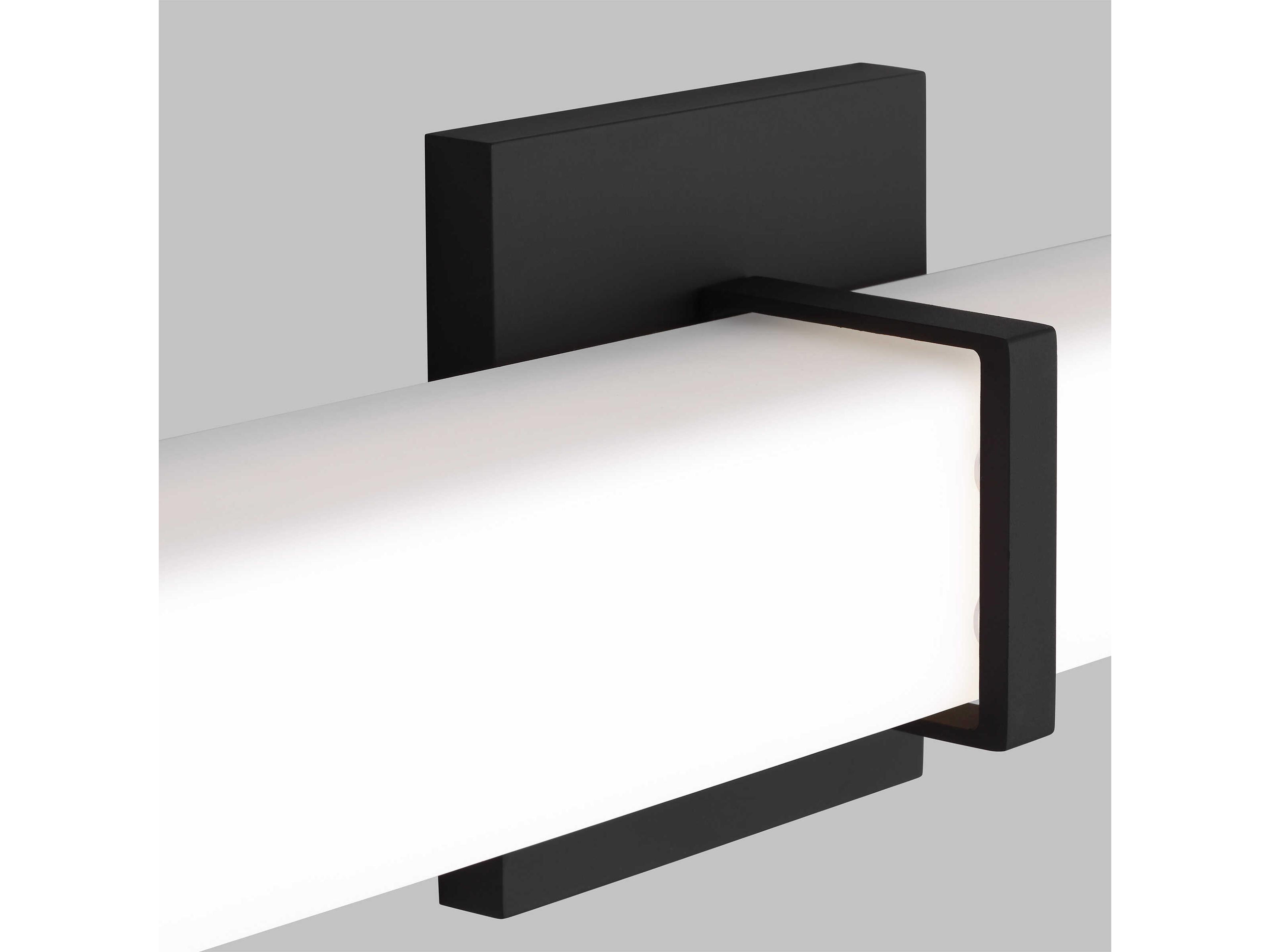 Visual Comfort Modern Milan 1-Light Nightshade Black Vanity Light