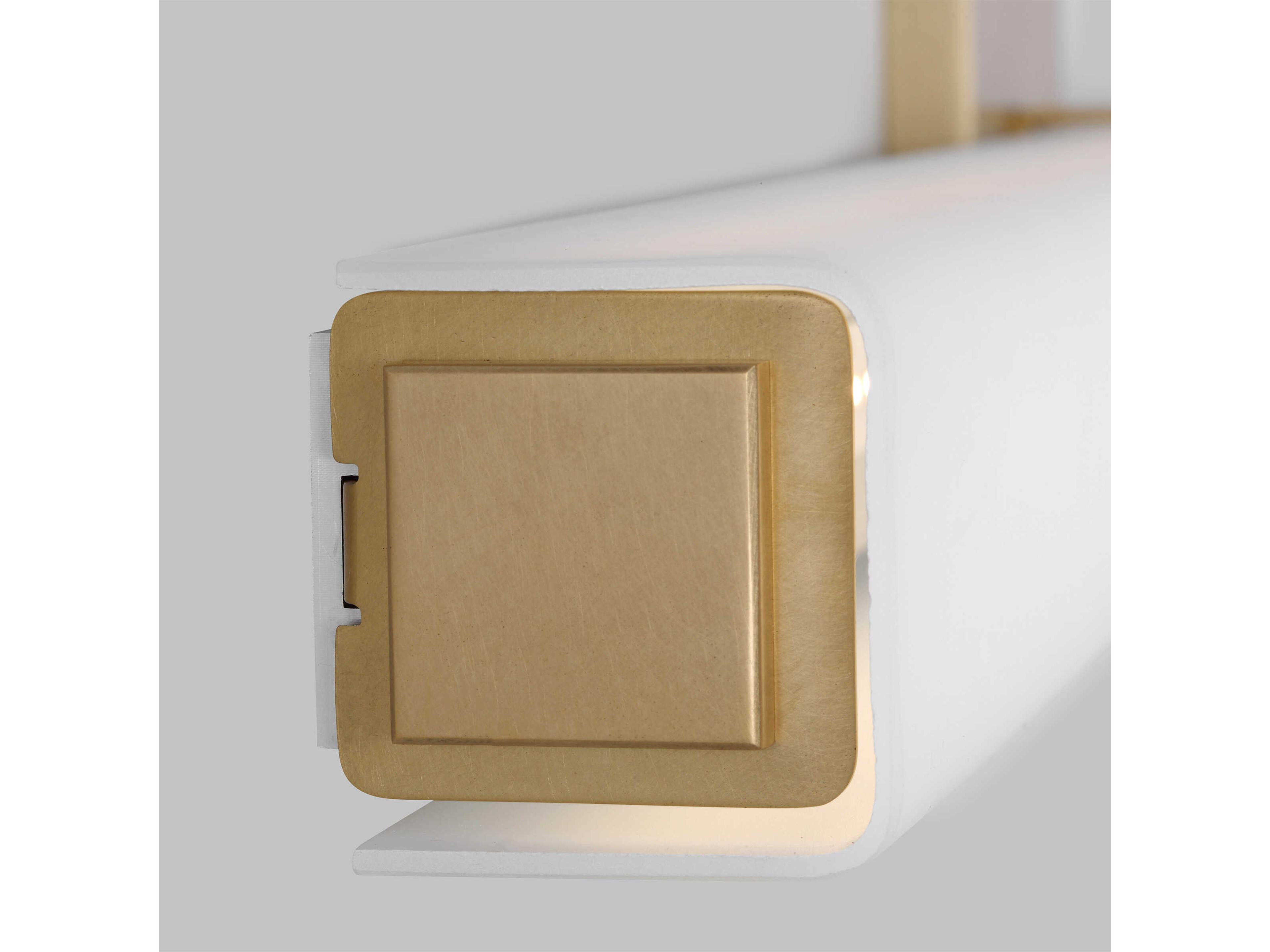 Visual Comfort Modern Milan 1-Light Natural Brass Vanity Light