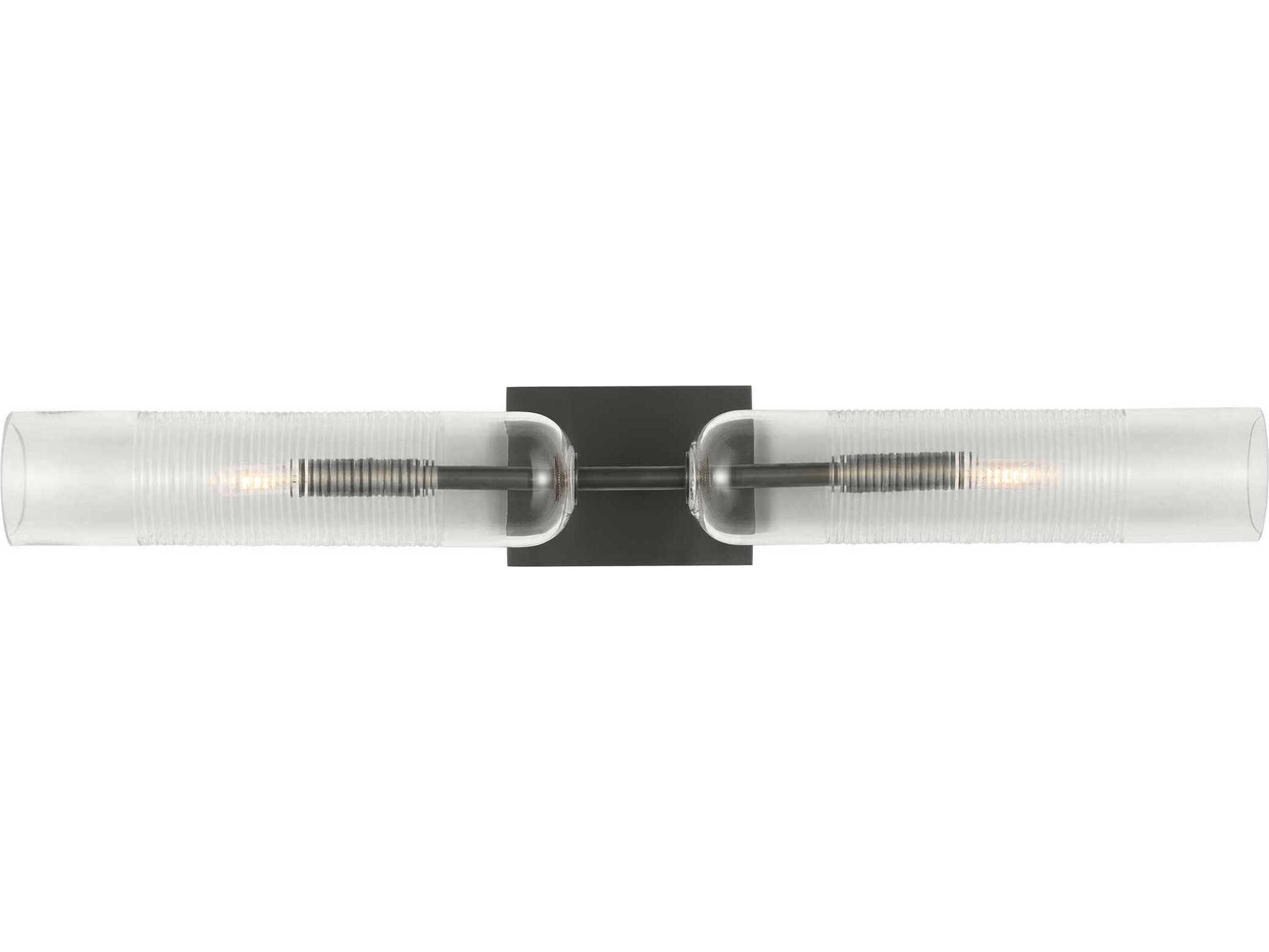 Visual Comfort Modern Leano 2-Light Bronze Vanity Light