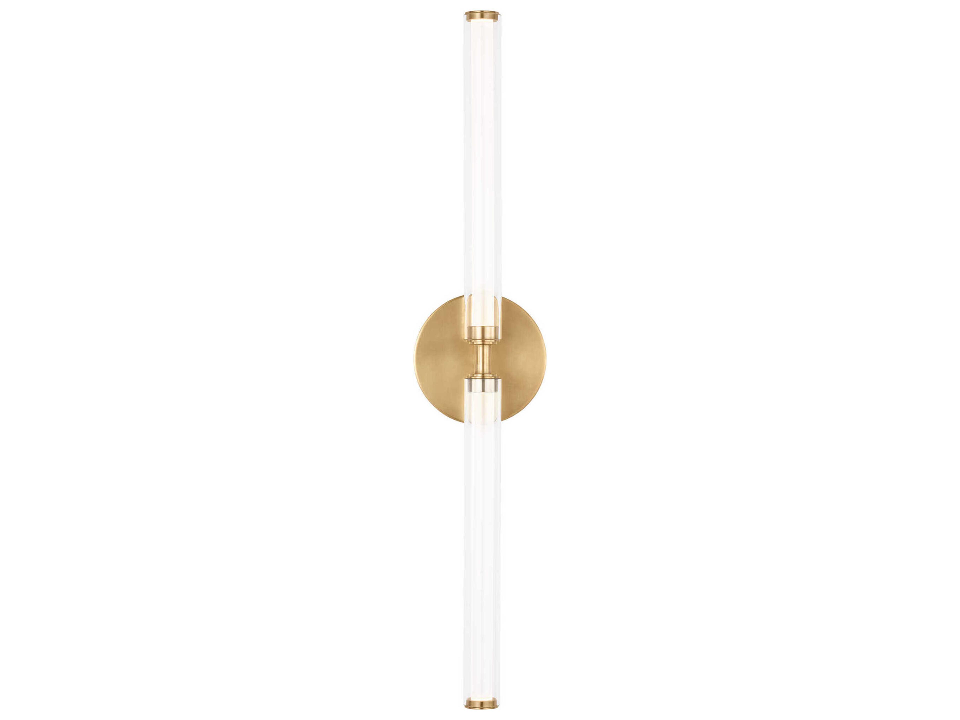 Visual Comfort Modern Poza 2-Light Brass Vanity Light