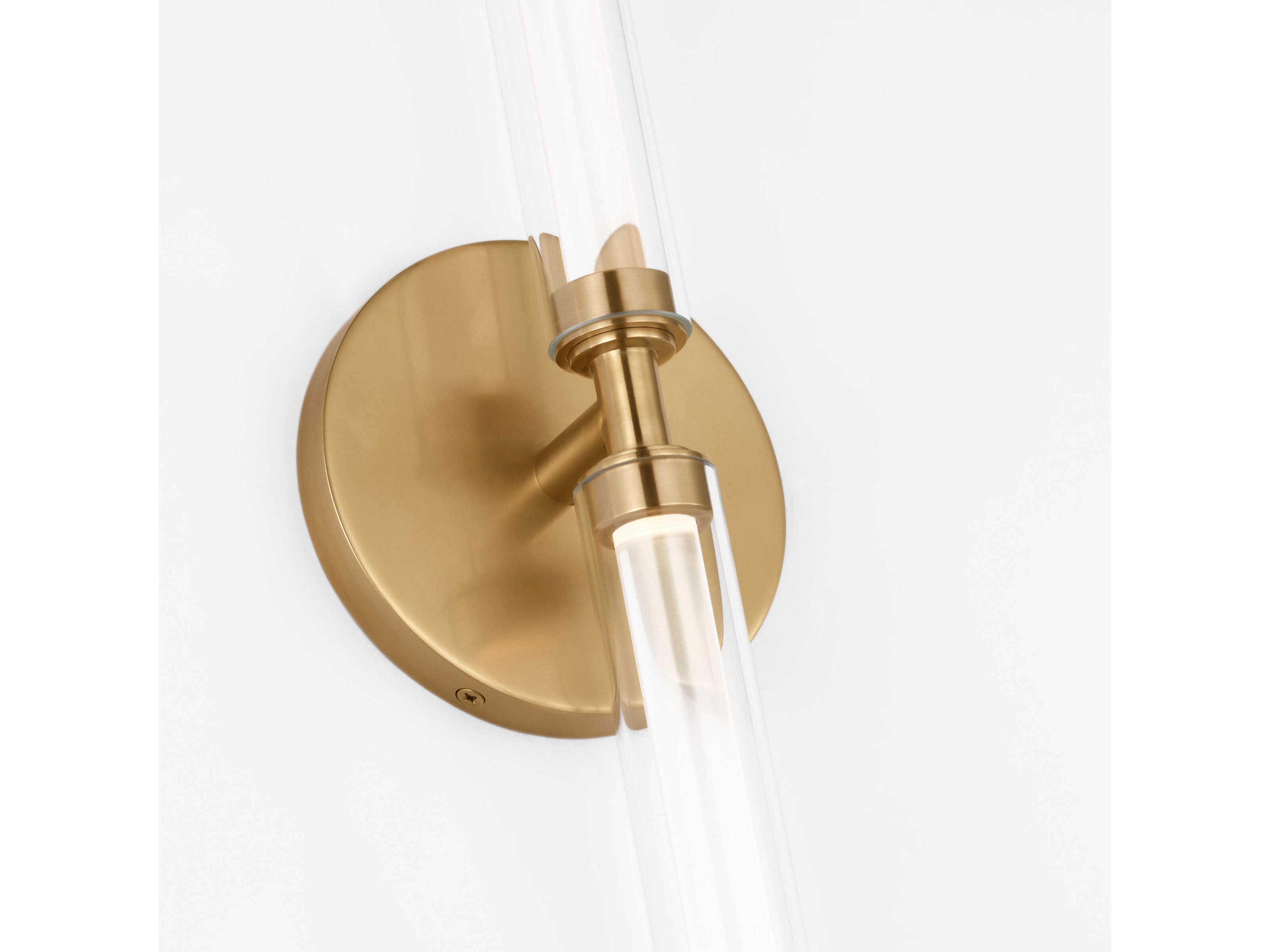 Visual Comfort Modern Poza 2-Light Brass Vanity Light
