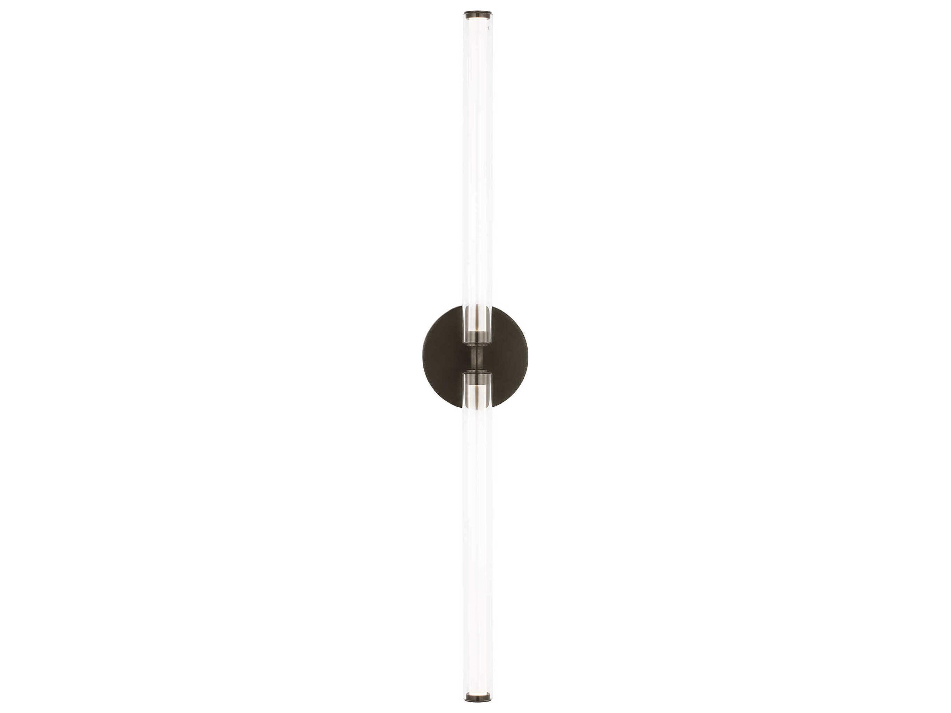 Visual Comfort Modern Poza 2-Light Bronze Vanity Light