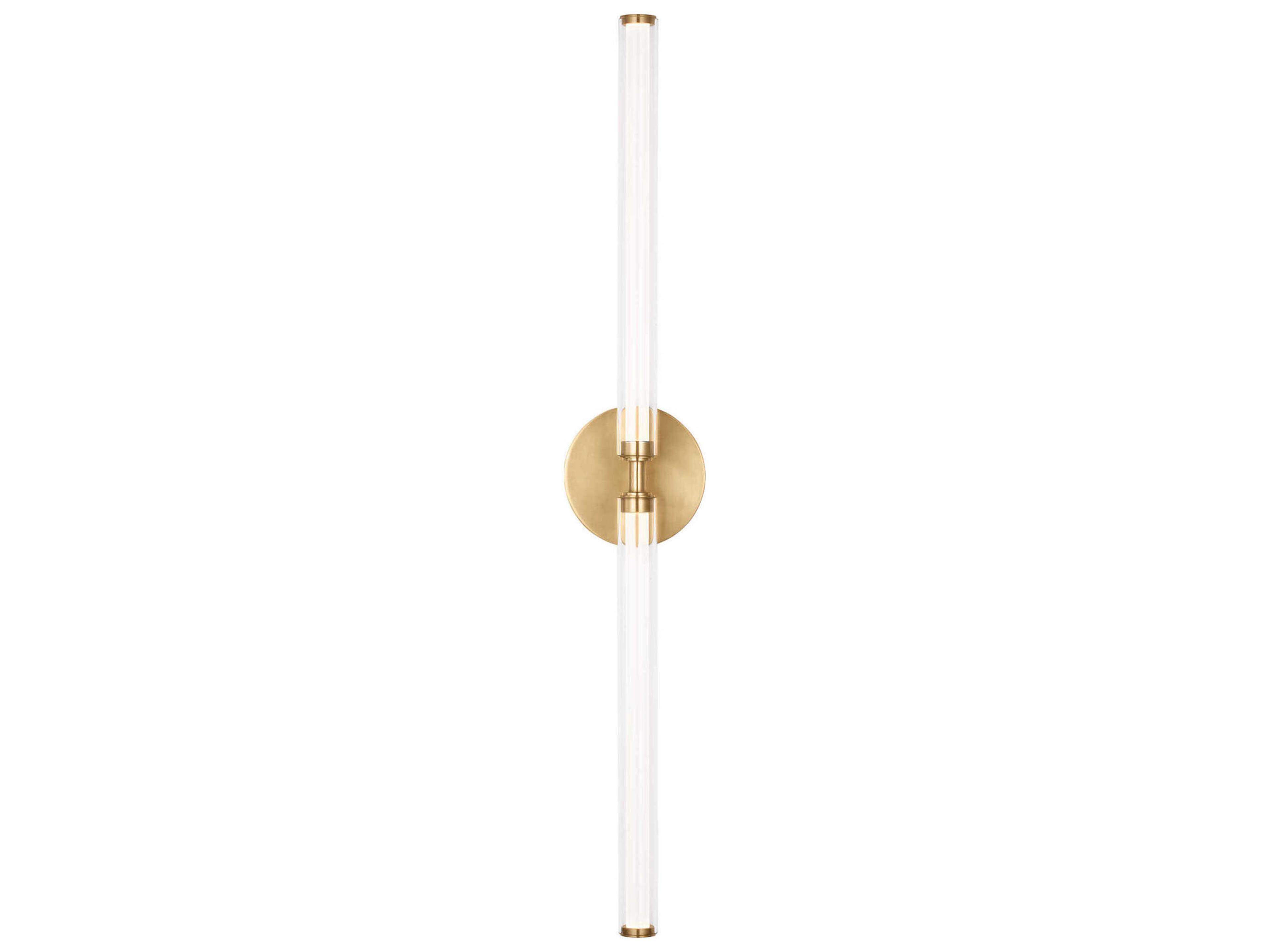 Visual Comfort Modern Poza 2-Light Brass Vanity Light