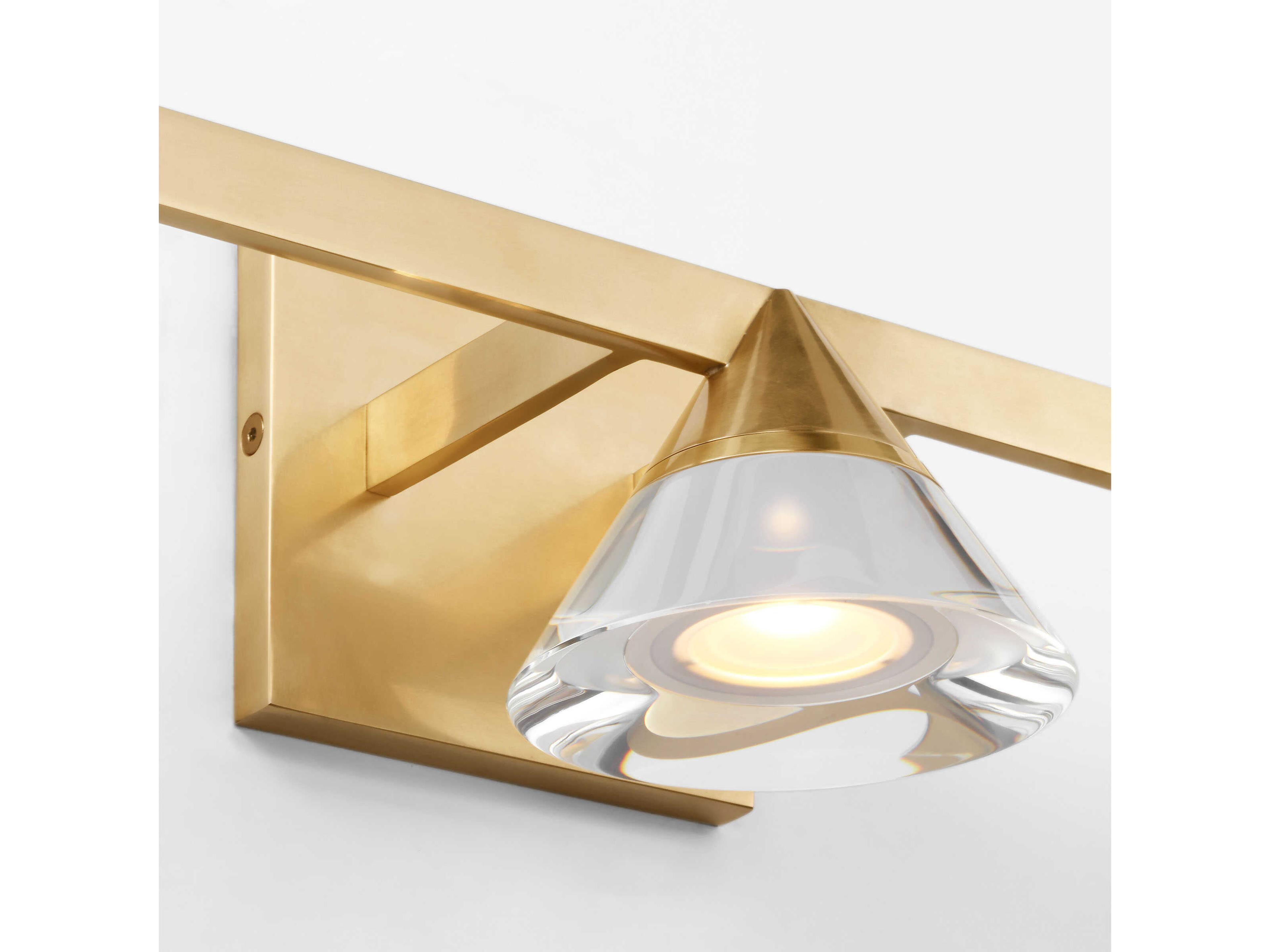 Visual Comfort Modern Midrand 3-Light Brass Vanity Light