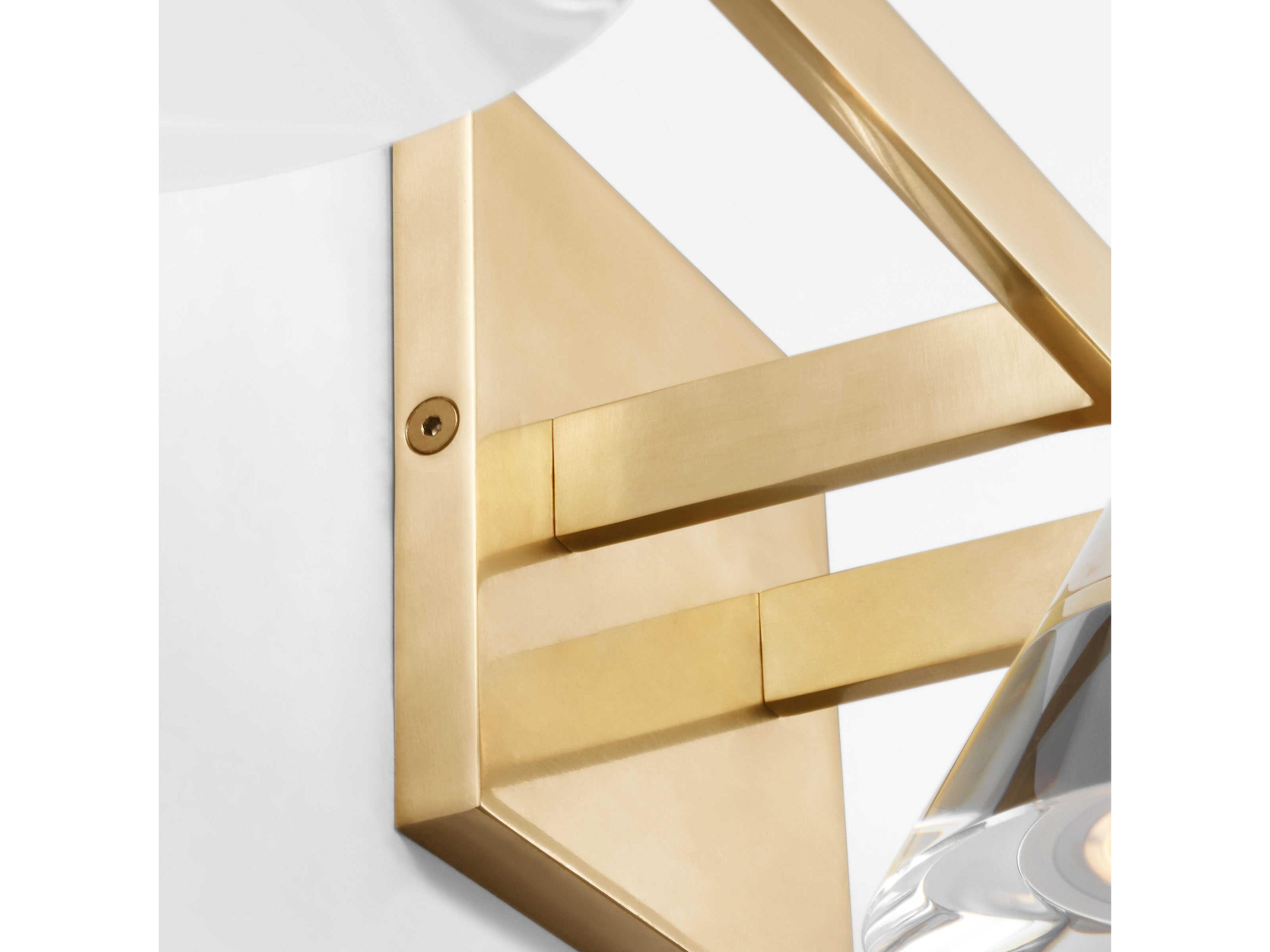 Visual Comfort Modern Midrand 3-Light Brass Vanity Light