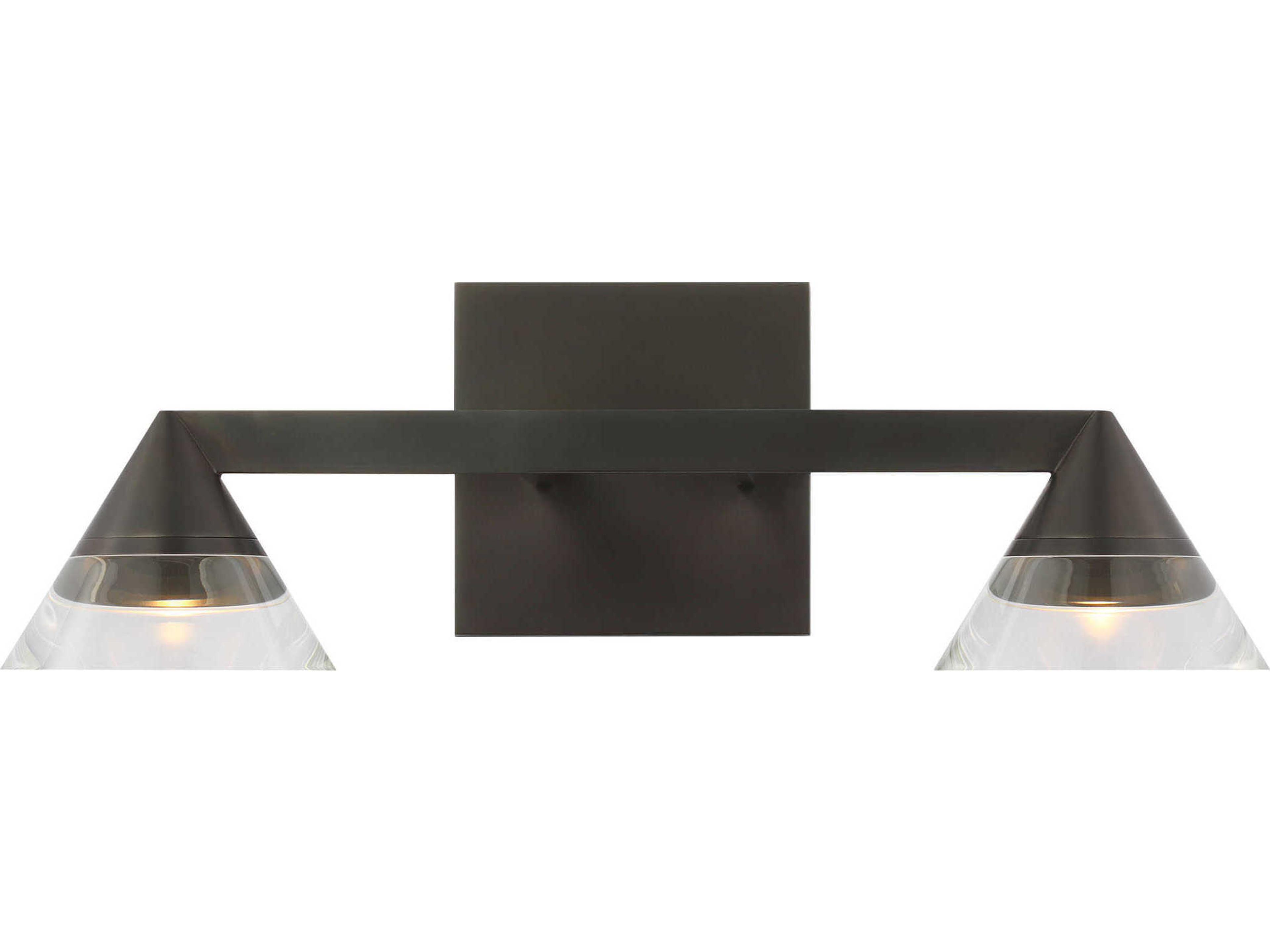 Visual Comfort Modern Midrand 2-Light Bronze Vanity Light