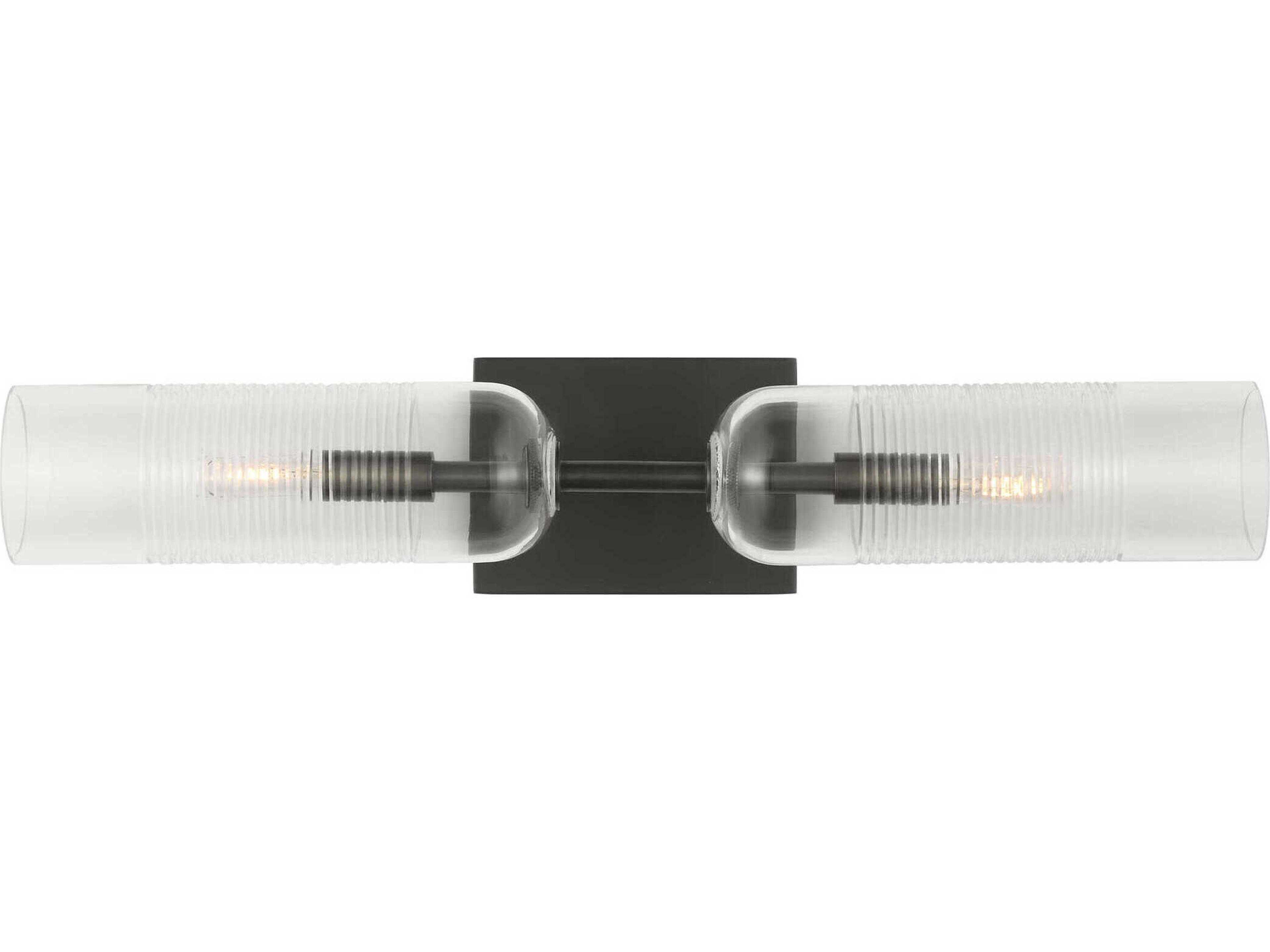 Visual Comfort Modern Leano 2-Light Bronze Vanity Light