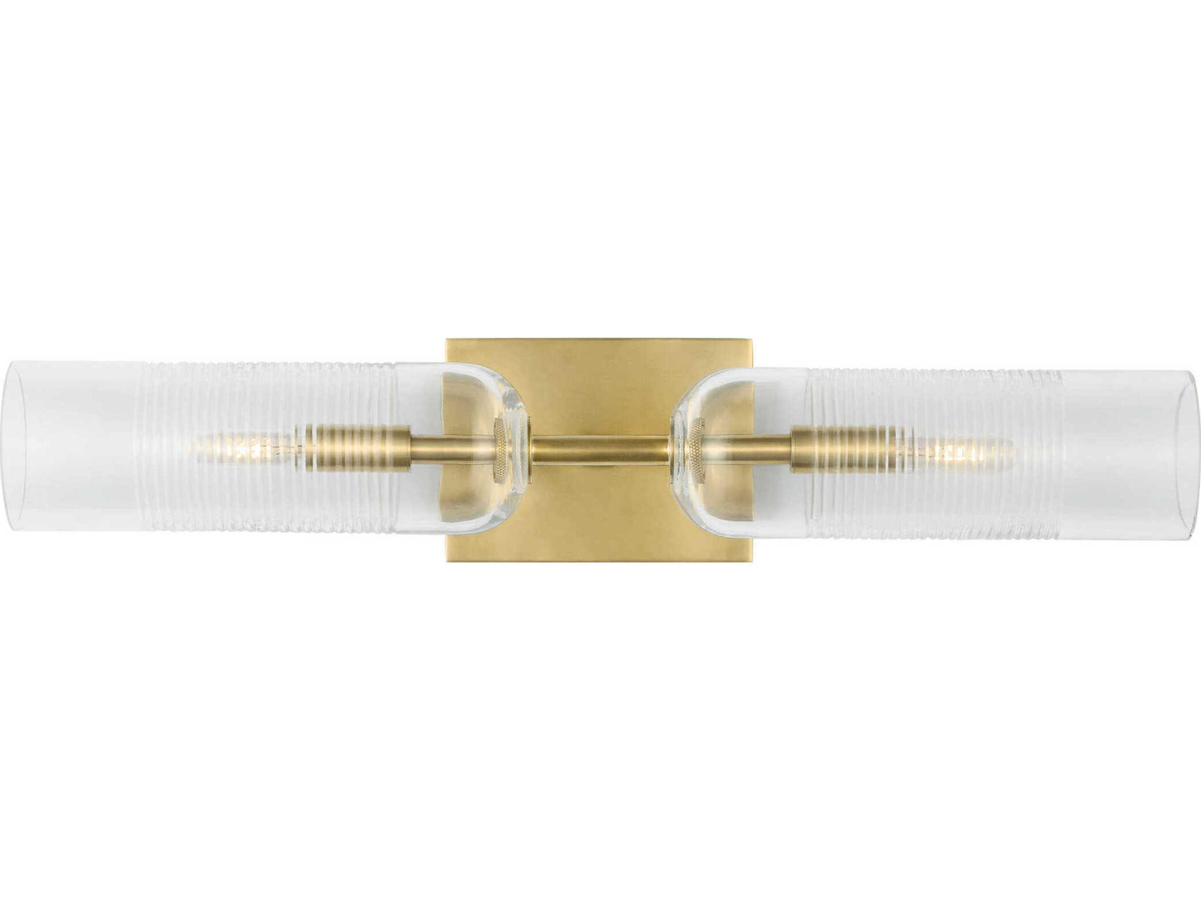 Visual Comfort Modern Leano 2-Light Brass Vanity Light